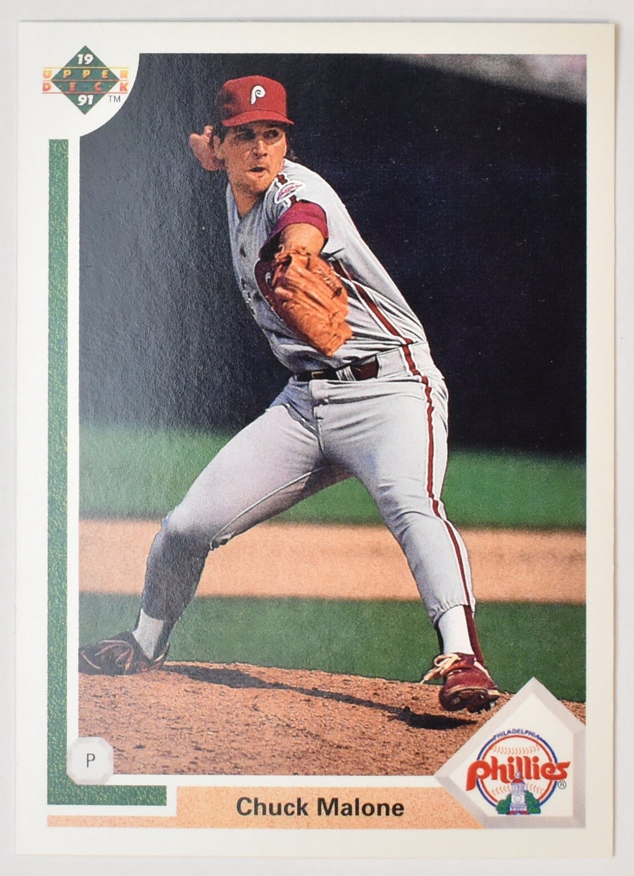 Chuck Malone 649 Upper Deck 1991 Baseball Card Philadelphia Phillies