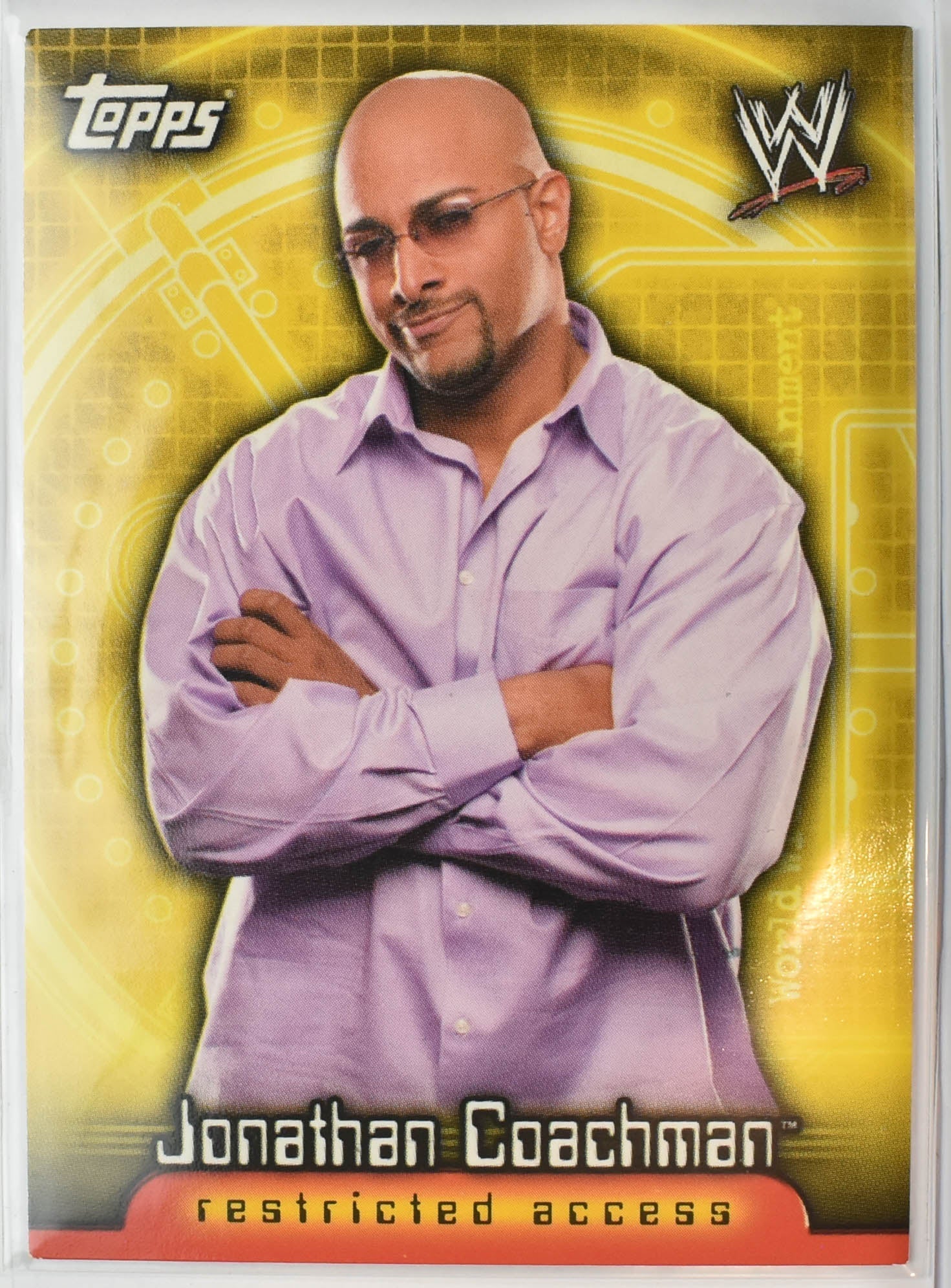 Jonathan Coachman 10 Restricted access Topps Wrestling Card 2006