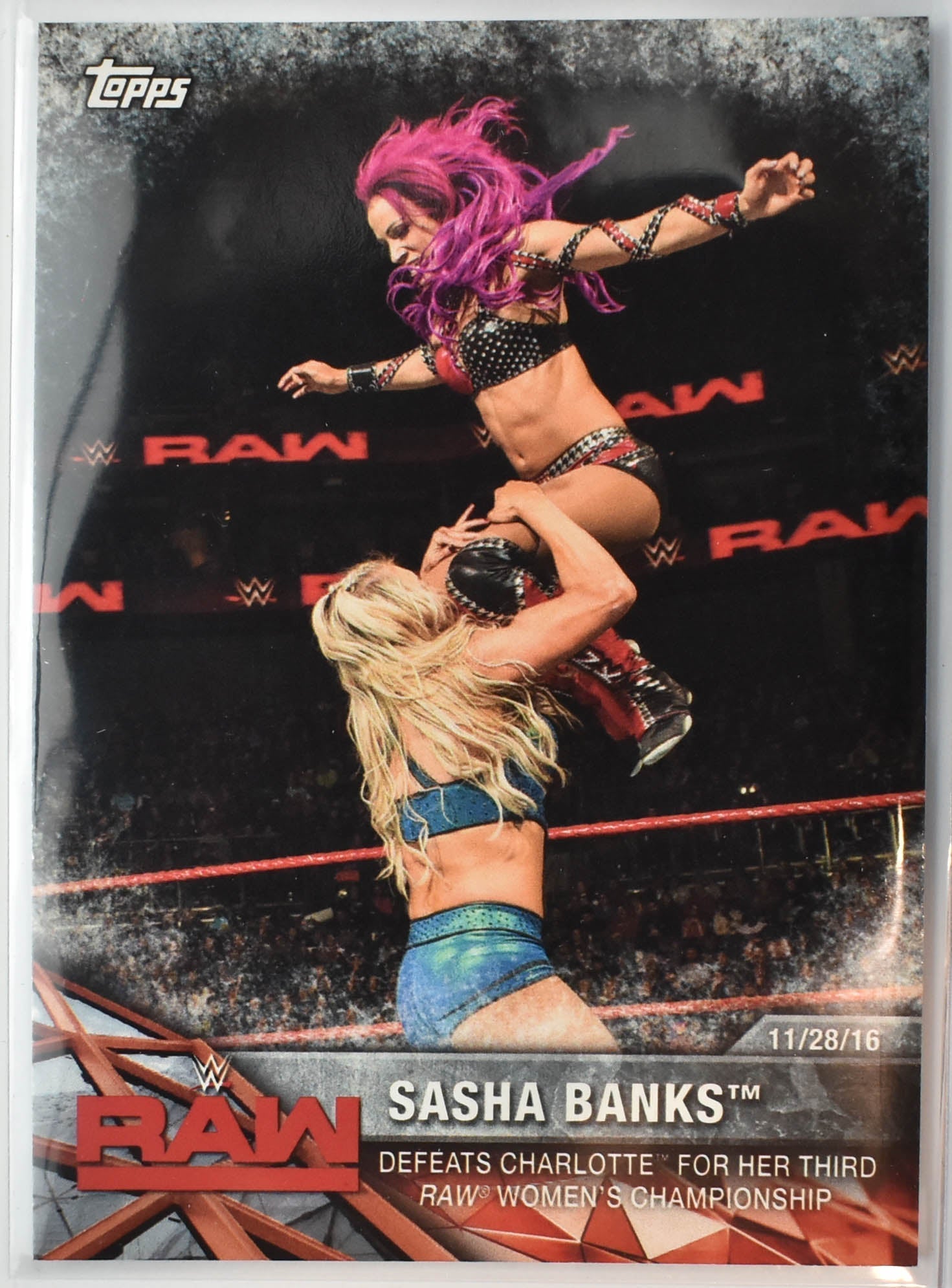 Sasha Banks WWE-14 RAW Topps Wrestling Card 2017