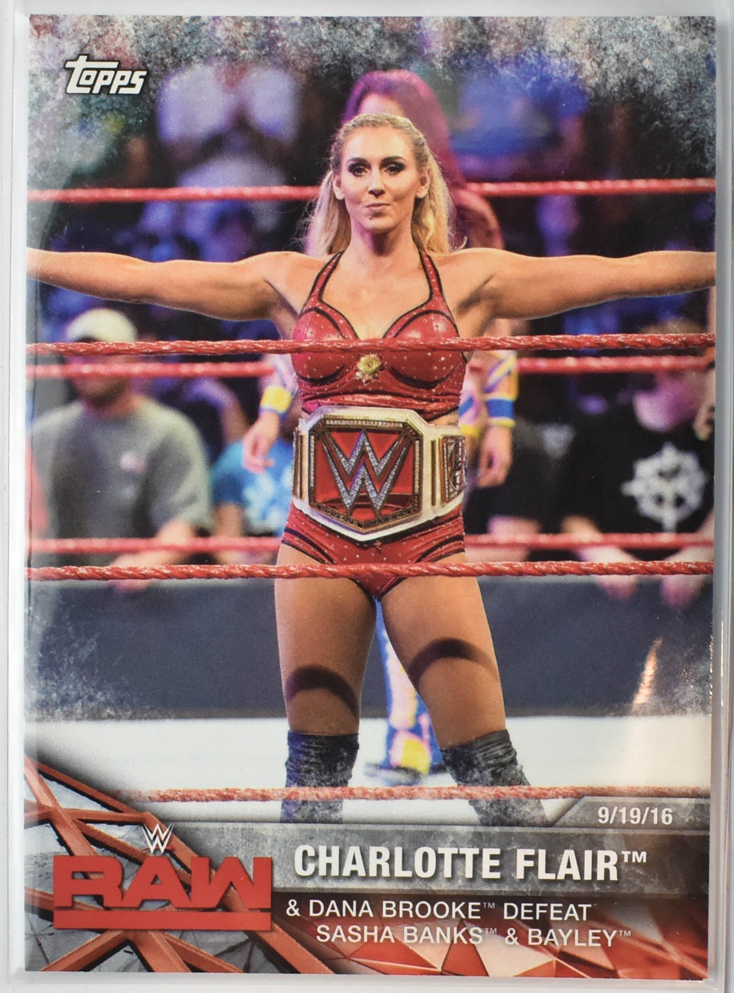 Charlotte Flair WWE-7 RAW Topps Wrestling Card WWE