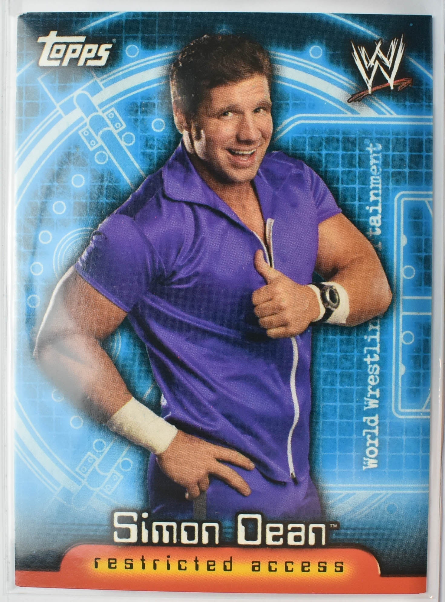 Simon Dean 62 Restricted access Topps Wrestling Card 2006