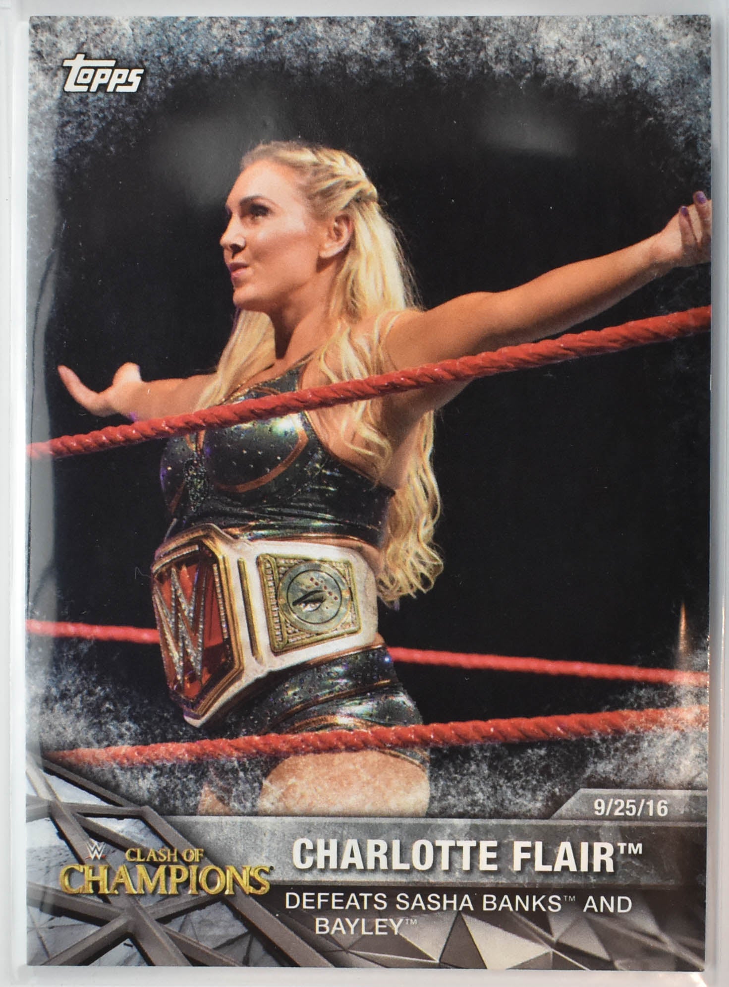 Charlotte Flair WWE-9 Class of Champions WWE 2017 Wrestling Card