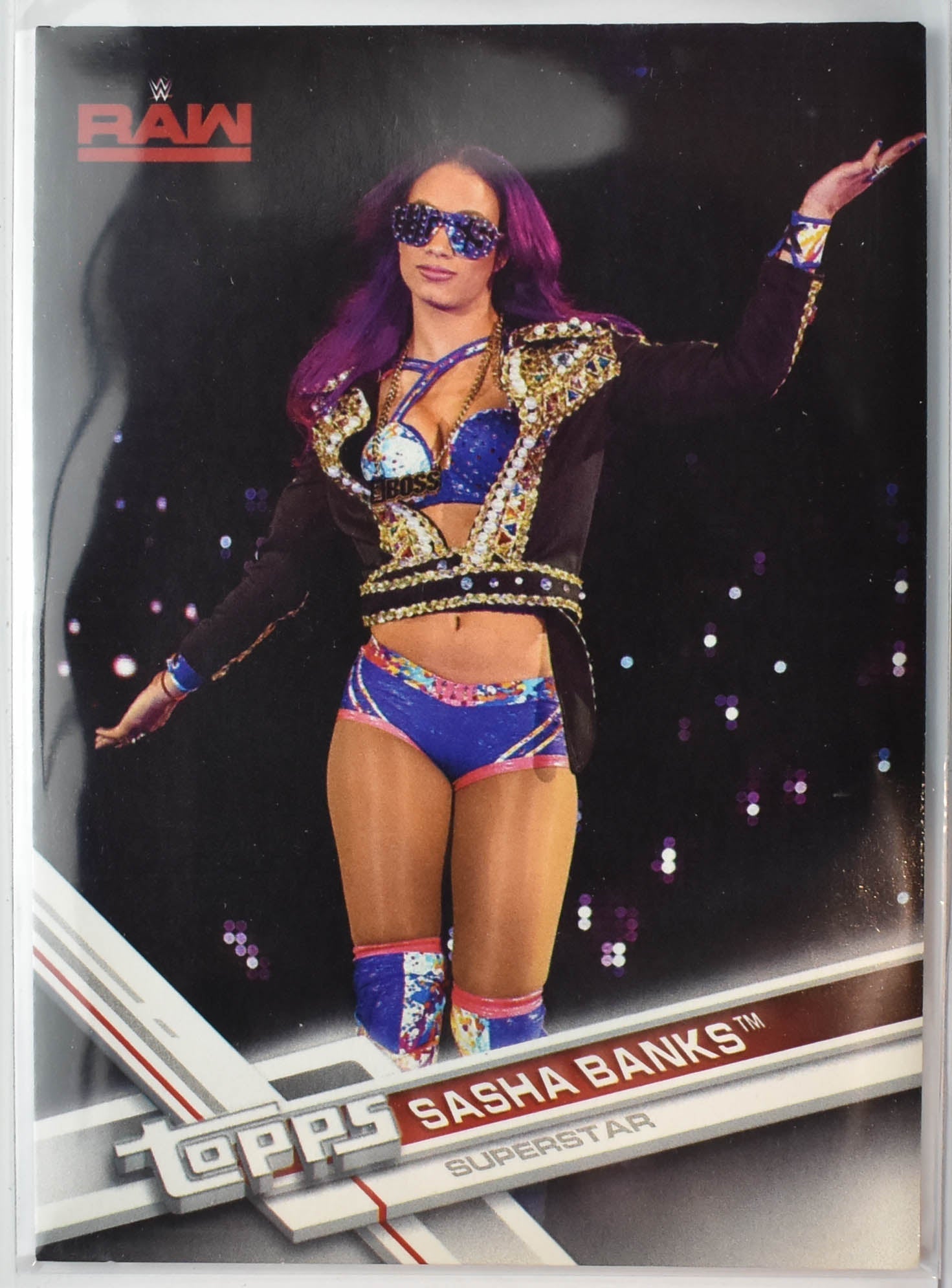 Sasha Banks 134 Topps WWE Wrestling Card 2017 RAW