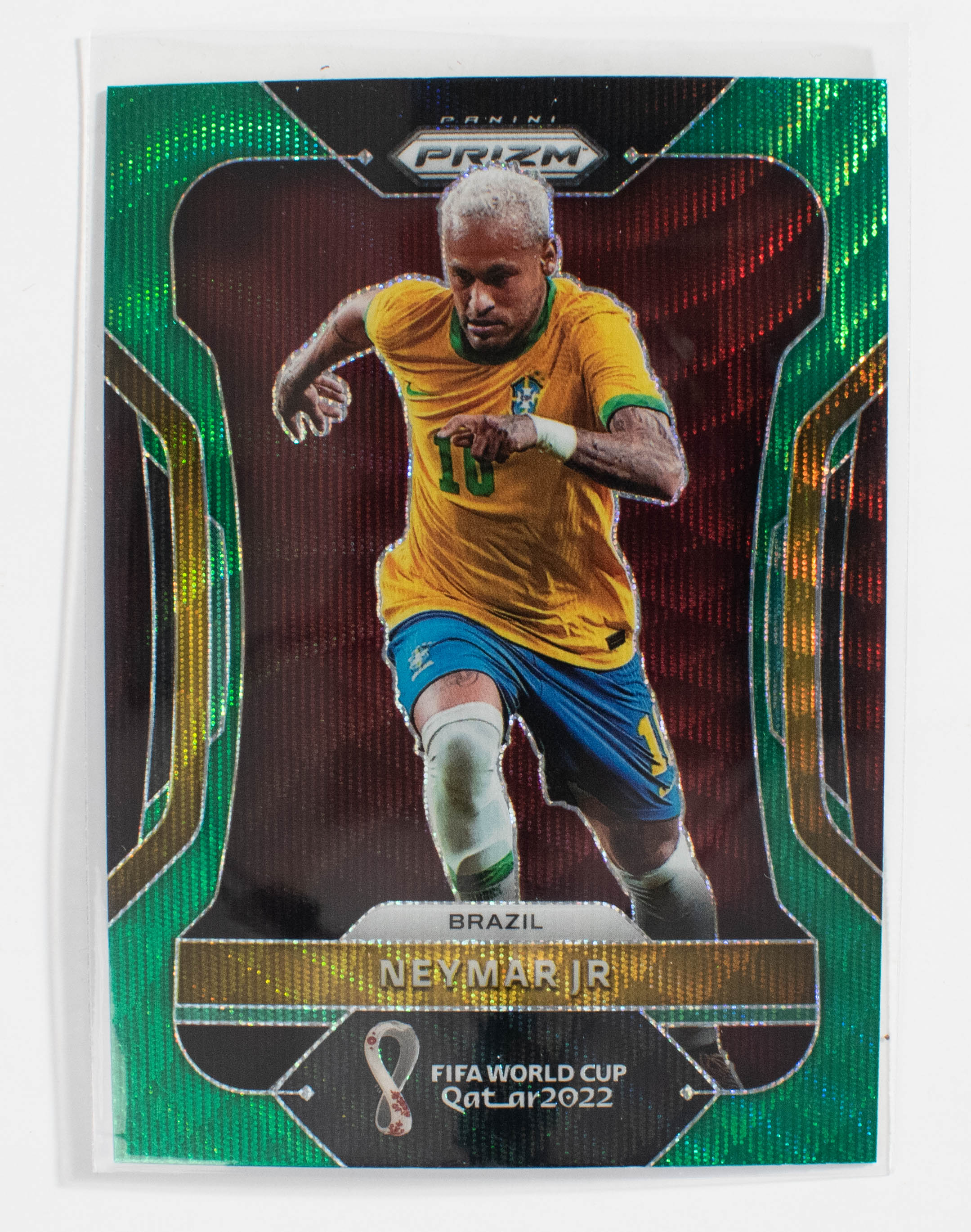 2022 Panini Prizm FIFA World Cup Green Wave 32 Neymar Jr