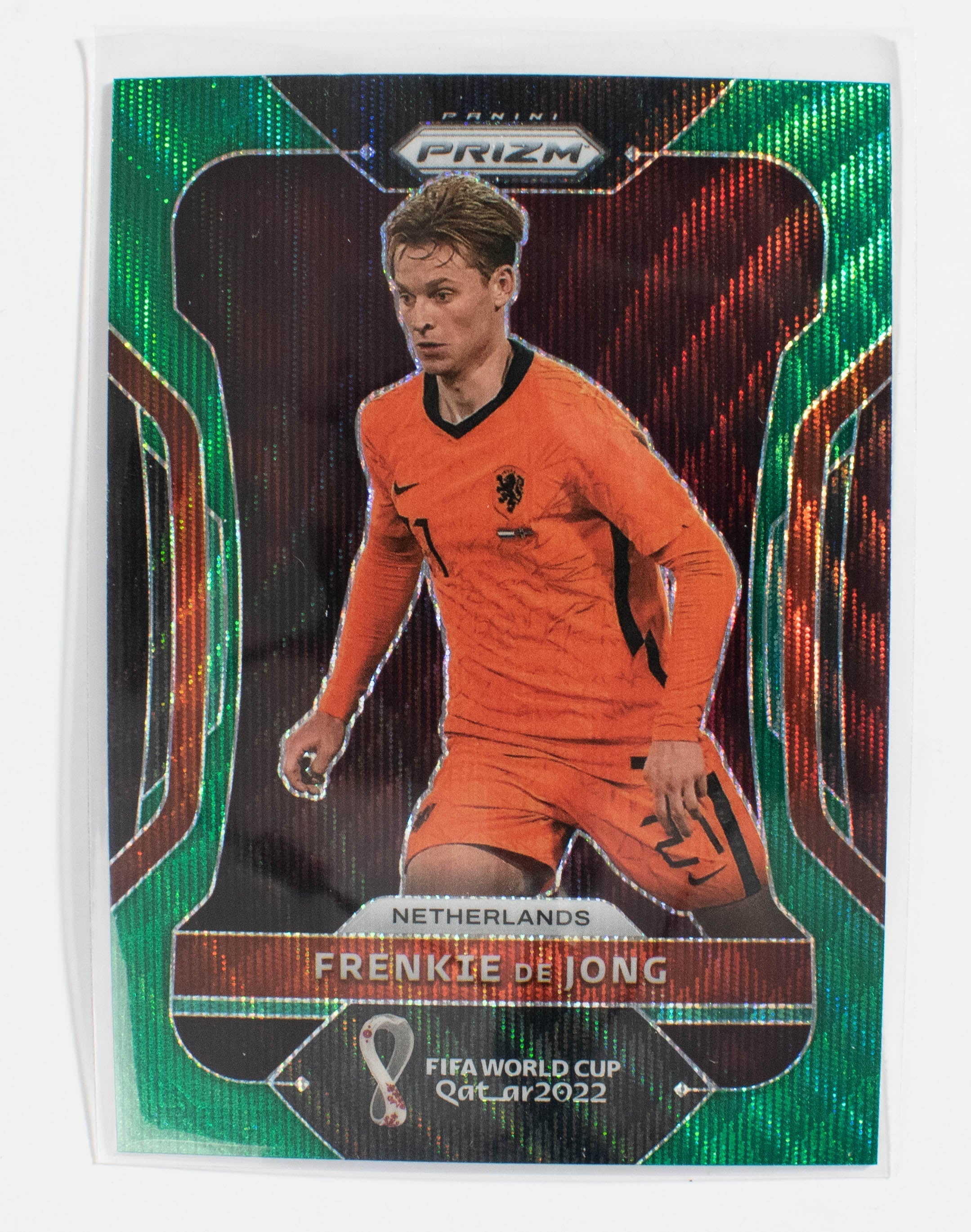 2022 Panini Prizm FIFA World Cup Green Wave 155 Frenkie de Jong