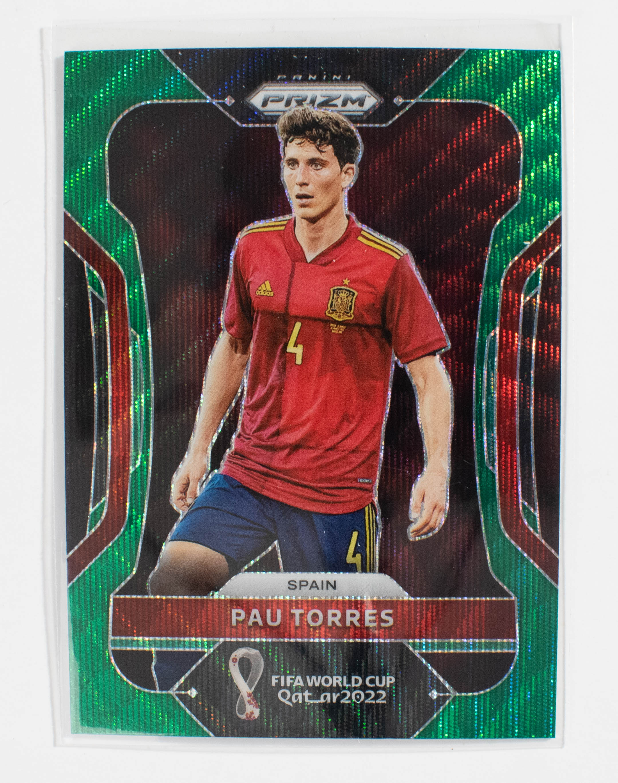 2022 Panini Prizm FIFA World Cup Green Wave 225 Pau Torres