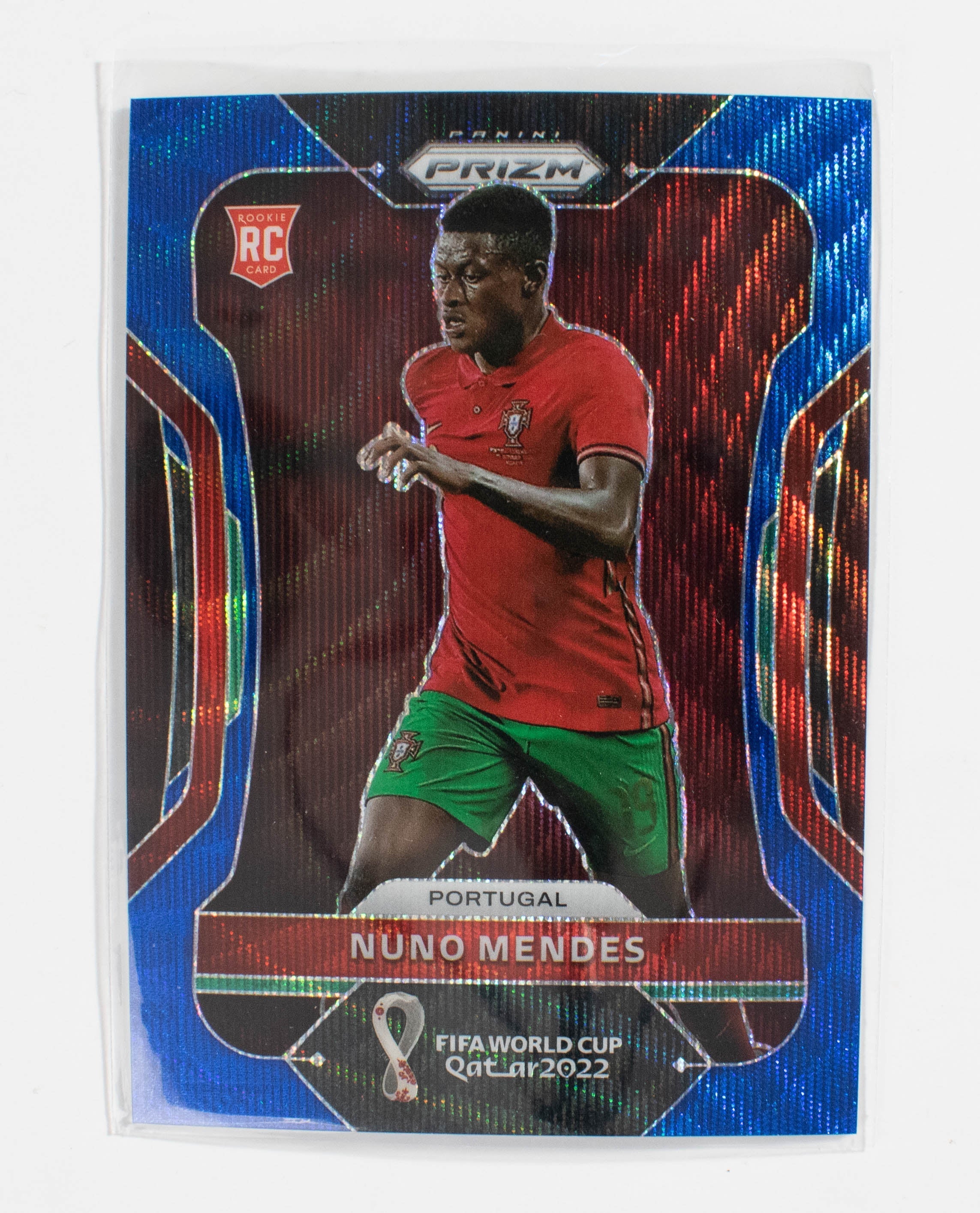 2022 Panini Prizm FIFA World Cup Green Wave 180 Nuno Mendes 109/199