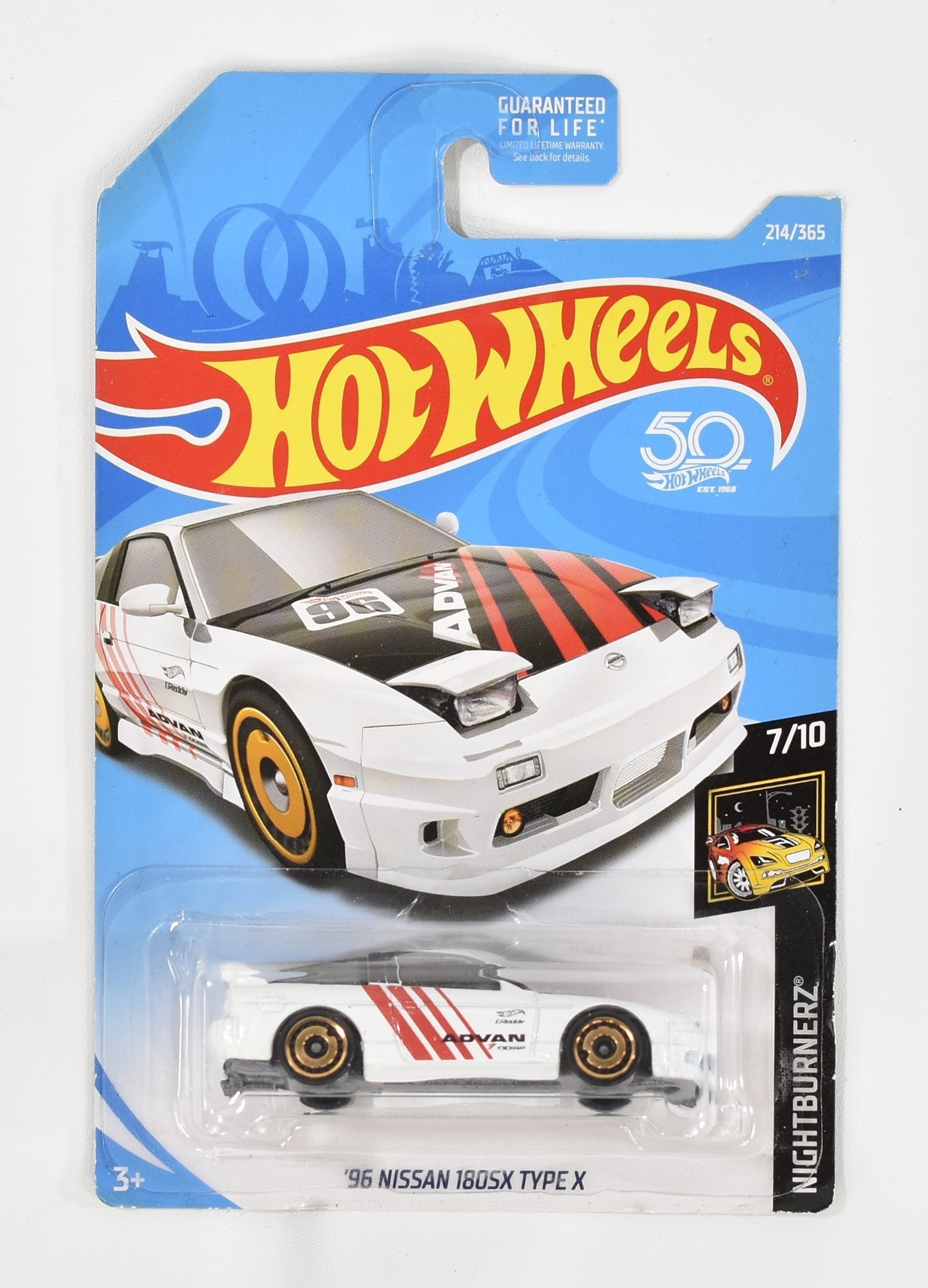 Hot Wheels Die Cast 2020 Mattel 96 Nissan 180sx type X Night Burnerz 214 - 365 Mattel 2020