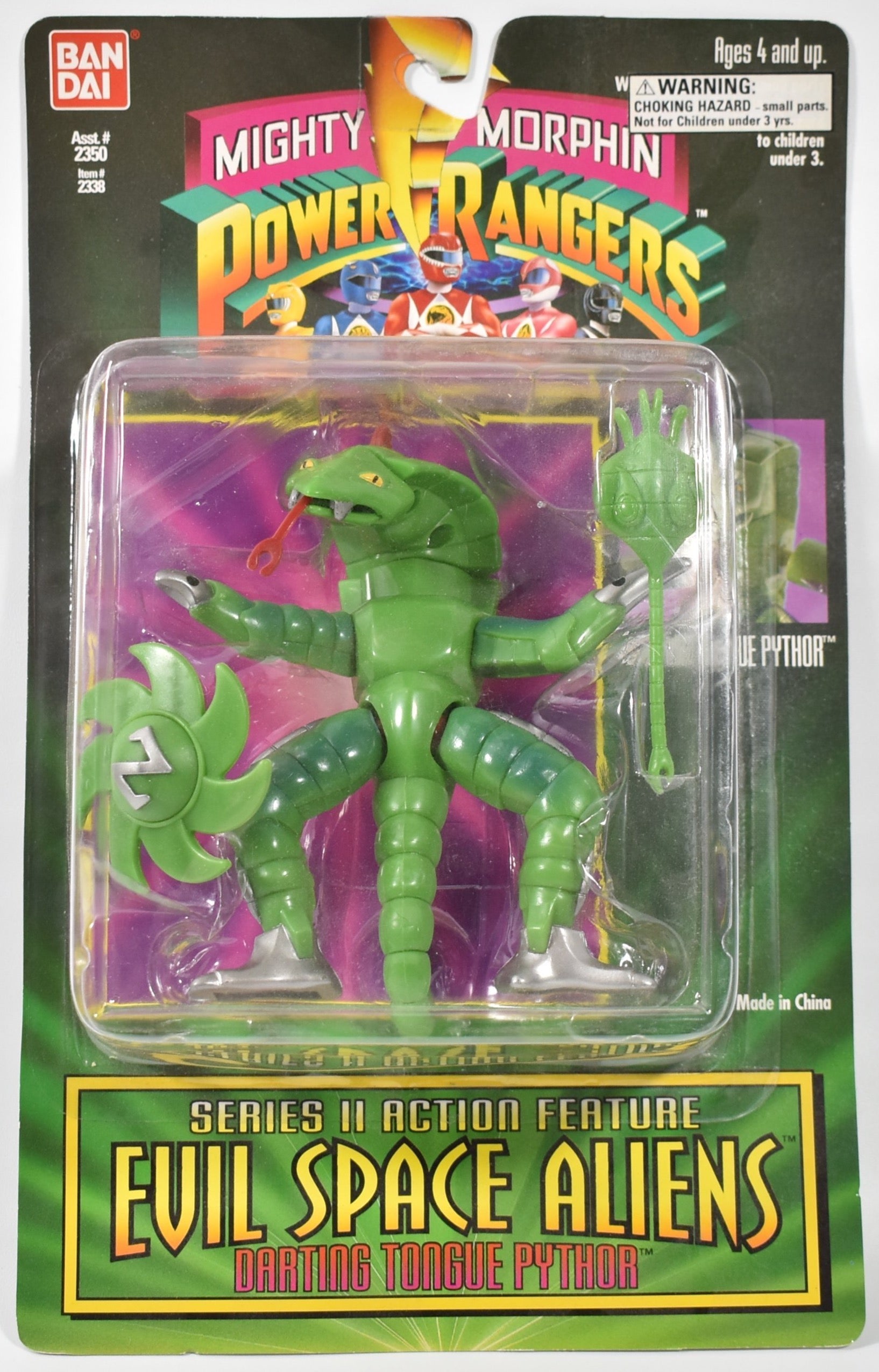 Power Rangers Evil Space Aliens Darting Tongue Python BAN DAI 1994 Action Figure