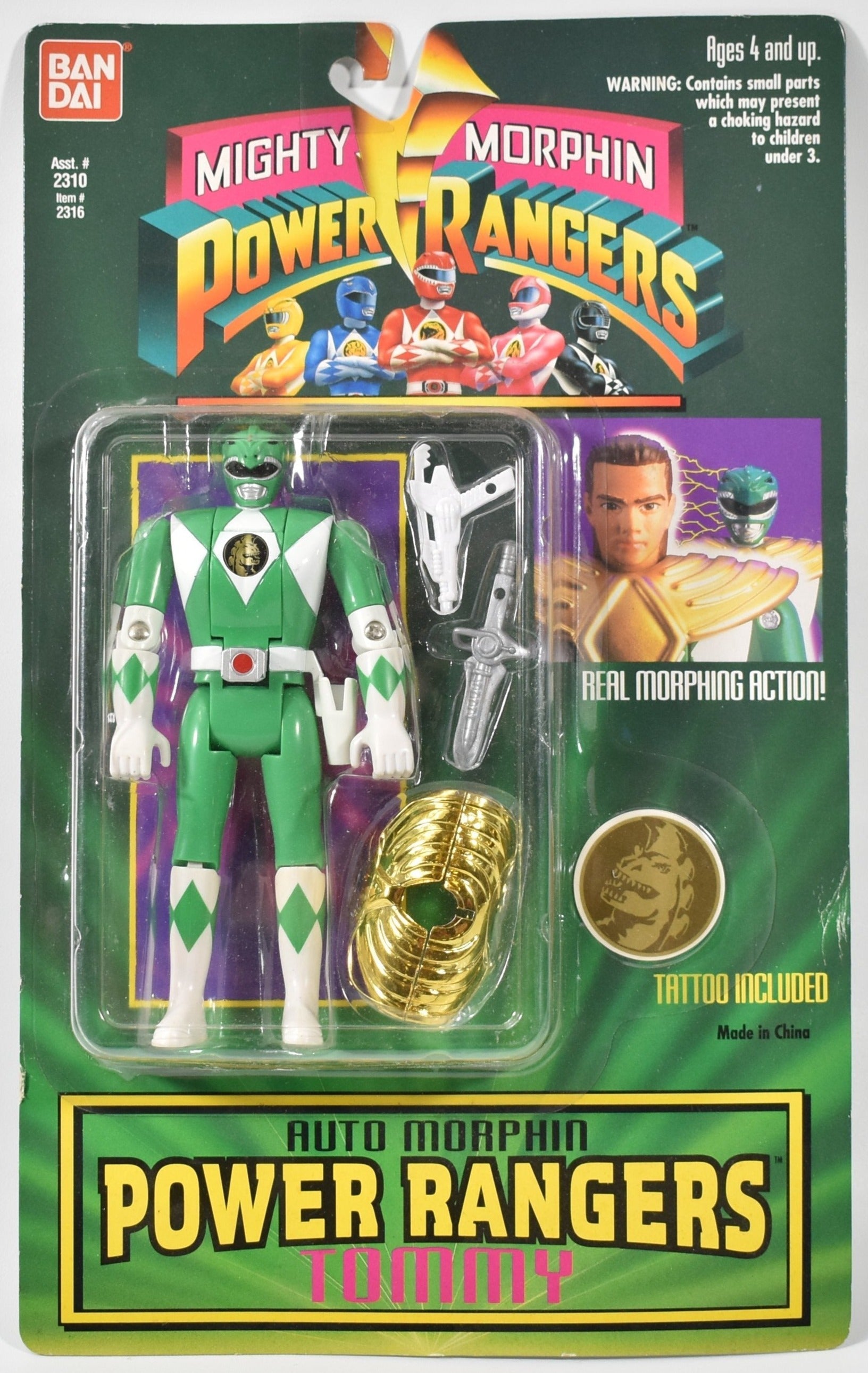 Power Rangers Auto Morphin Tommy Green Ranger