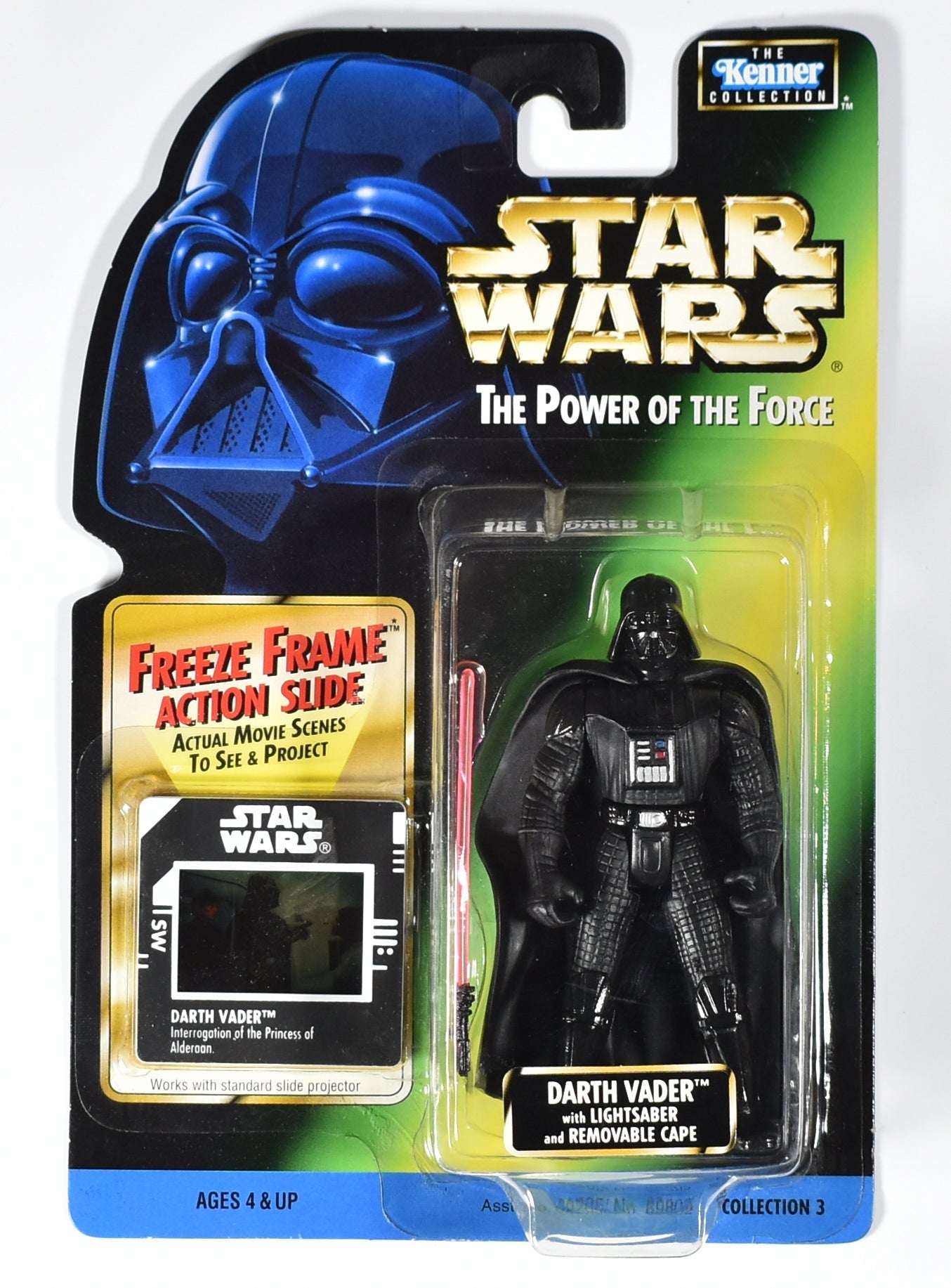 Star Wars Power of the Force Freeze Frame Darth Vader Removable Helmet