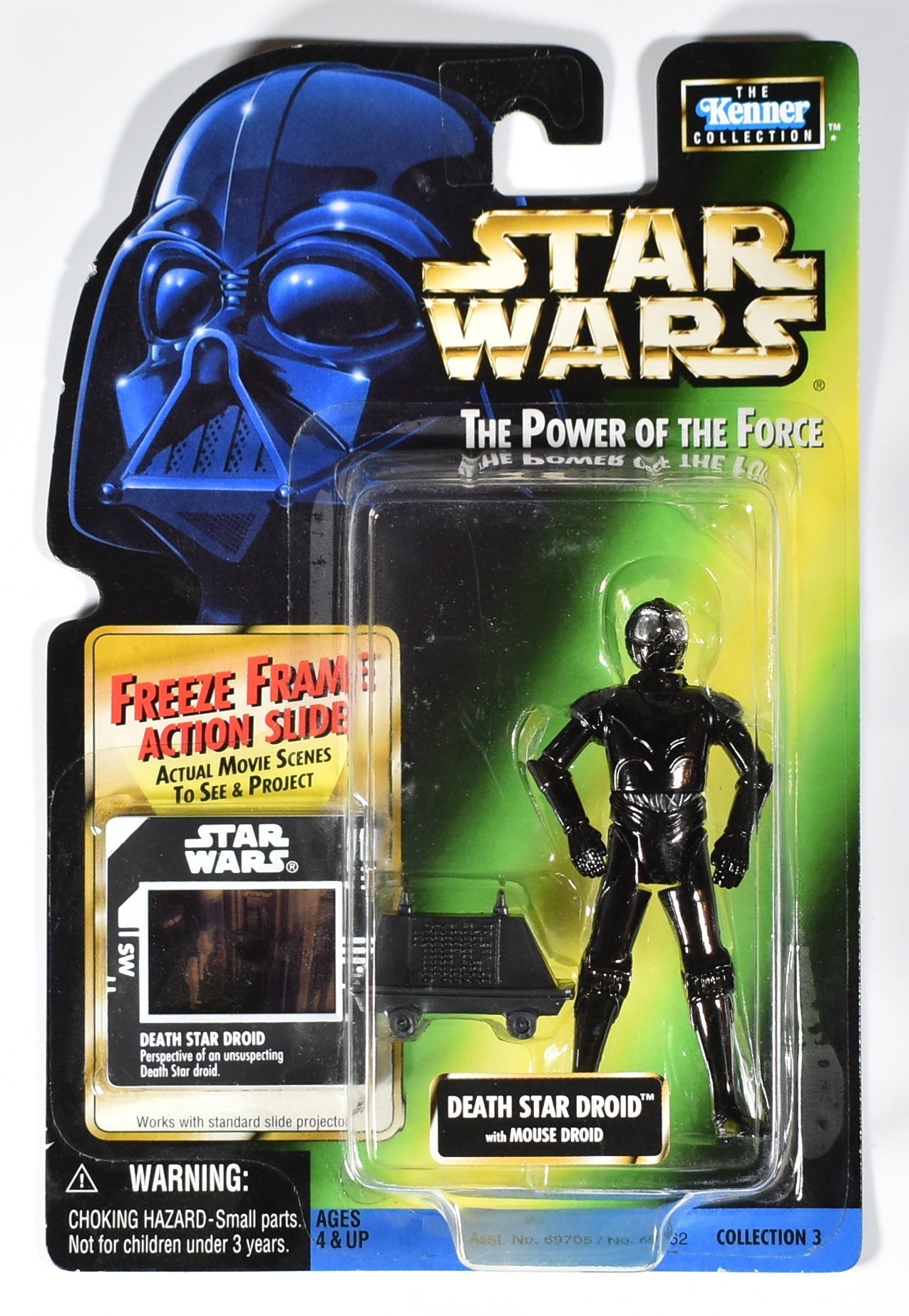 Star Wars Power of the Force Freeze Frame Death Star Droid 1998 Green Card