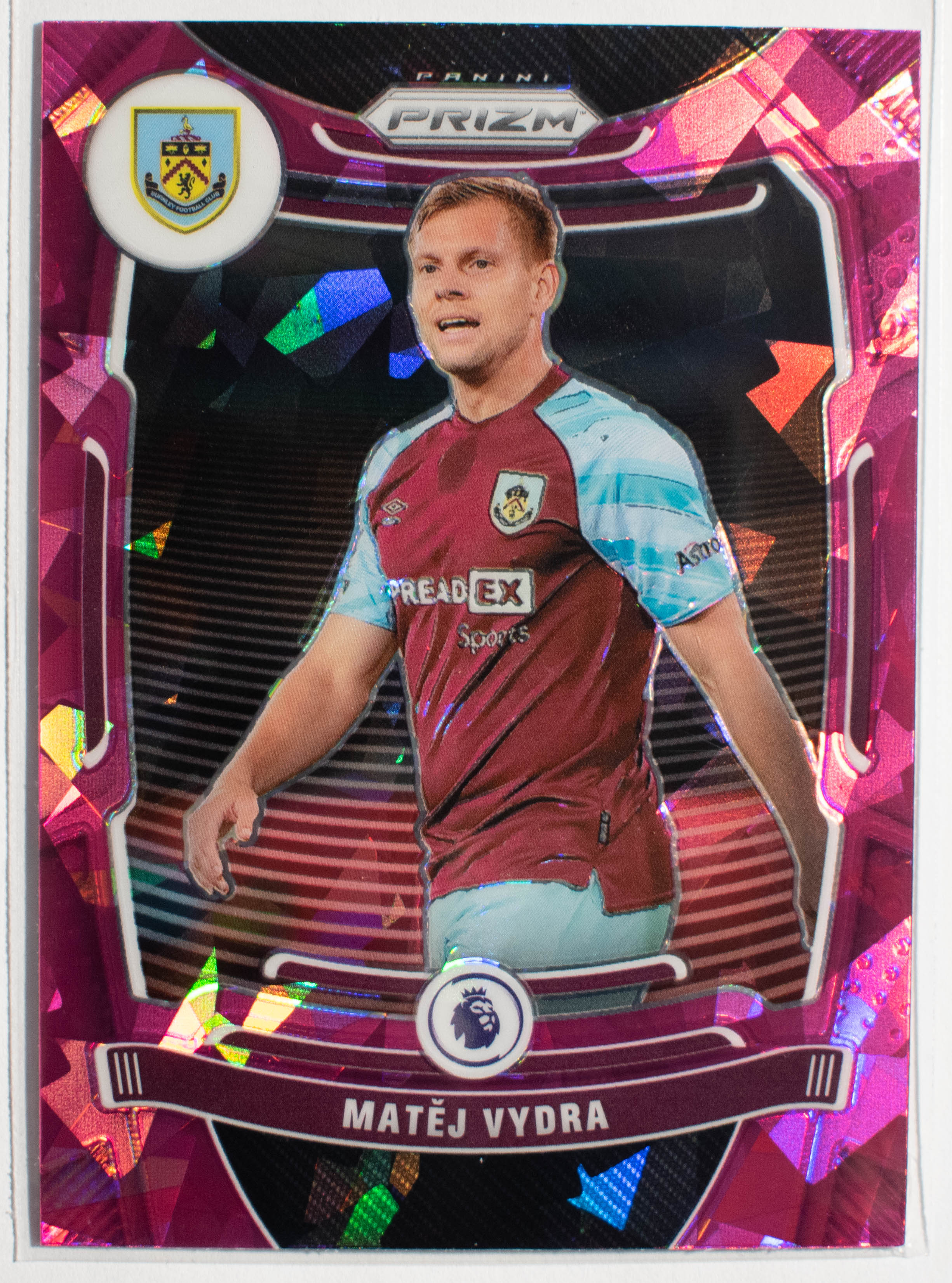 73 Matej Vydra Panini Prizm premier league 2021- 22 PINK Cracked ICE Prizm