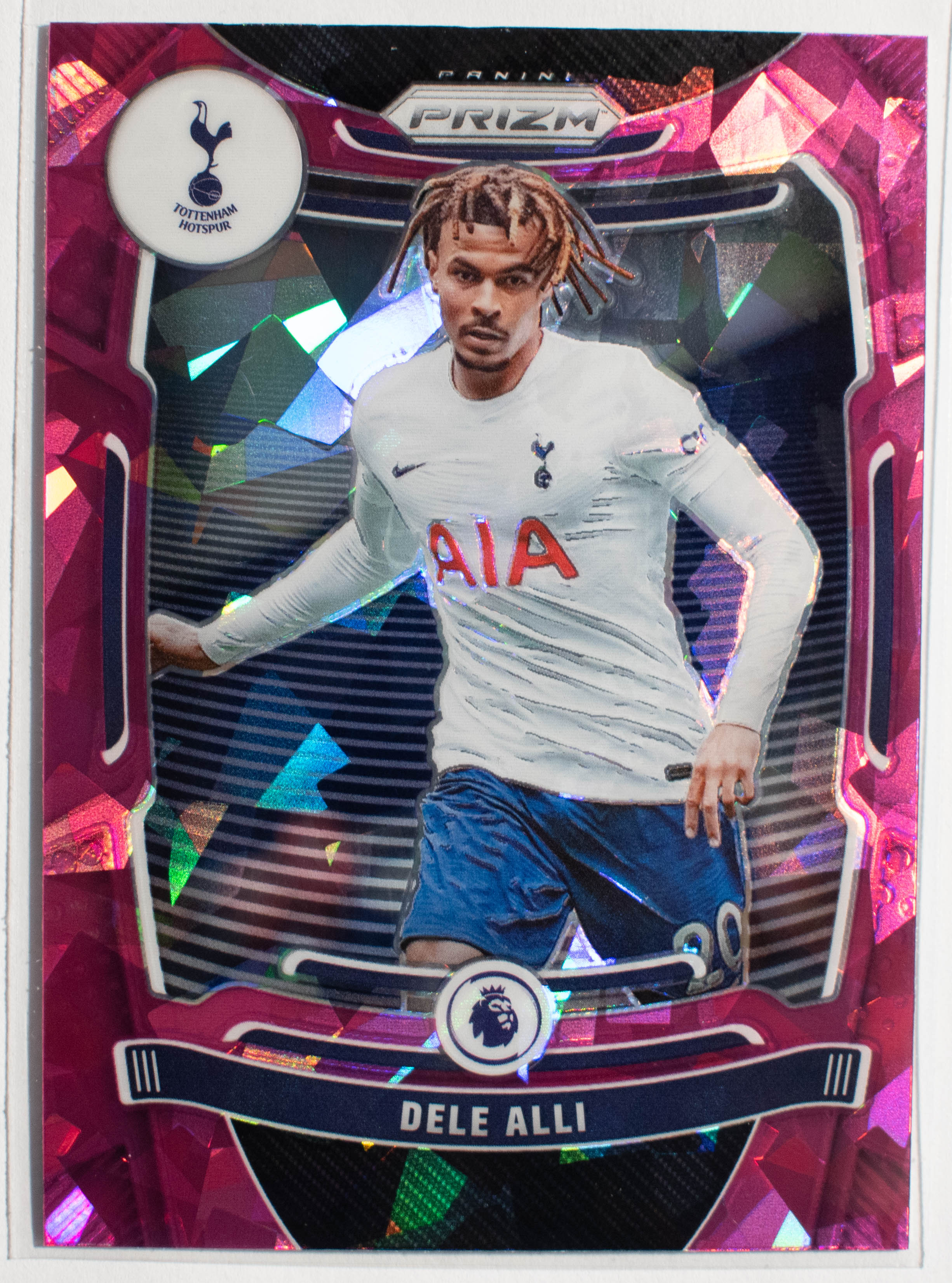 164 Dele Alli Panini Prizm premier league 2021- 22 PINK Cracked ICE Prizm