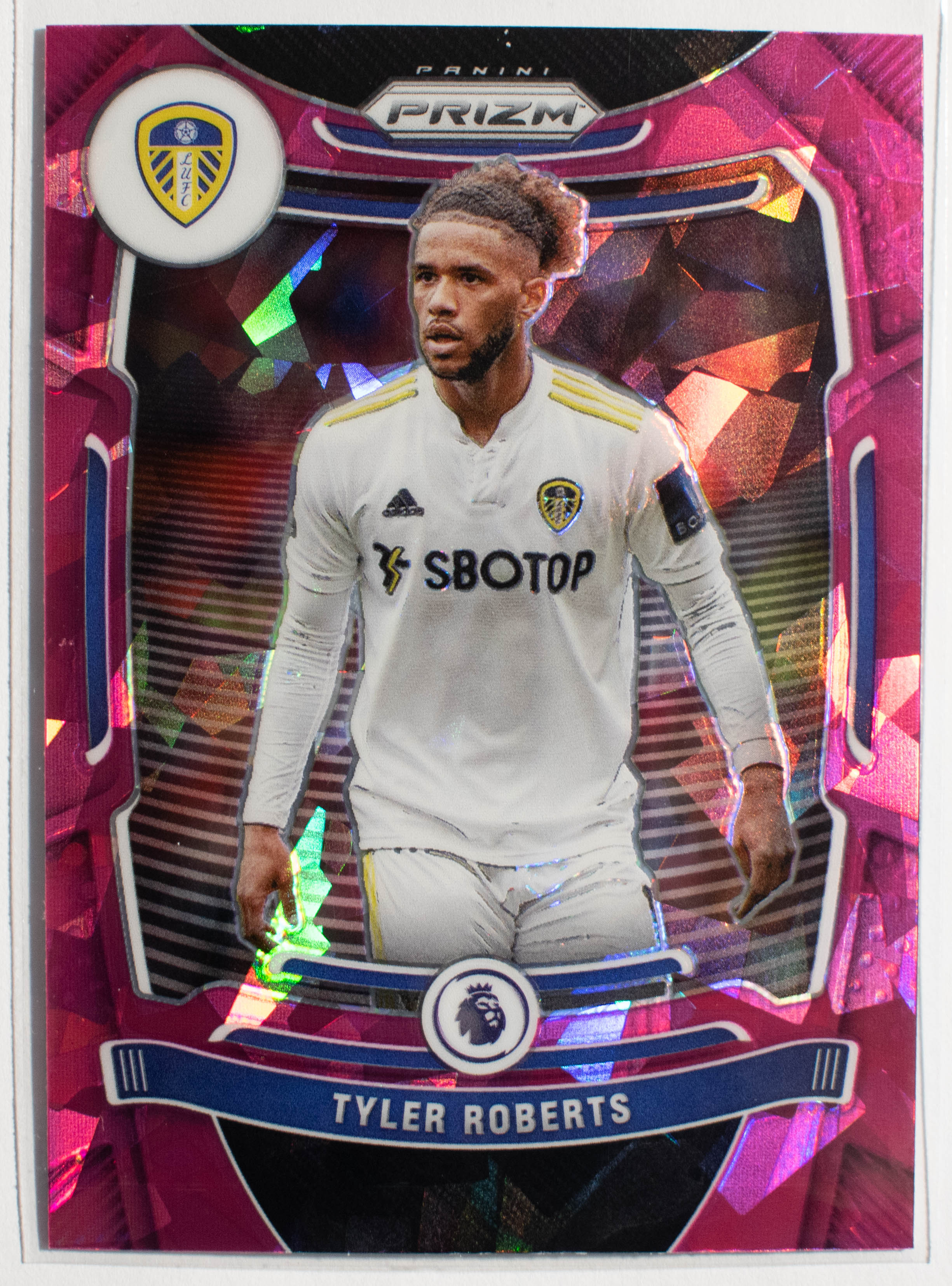 225 Tyler Roberts Panini Prizm premier league 2021- 22 PINK Cracked ICE Prizm