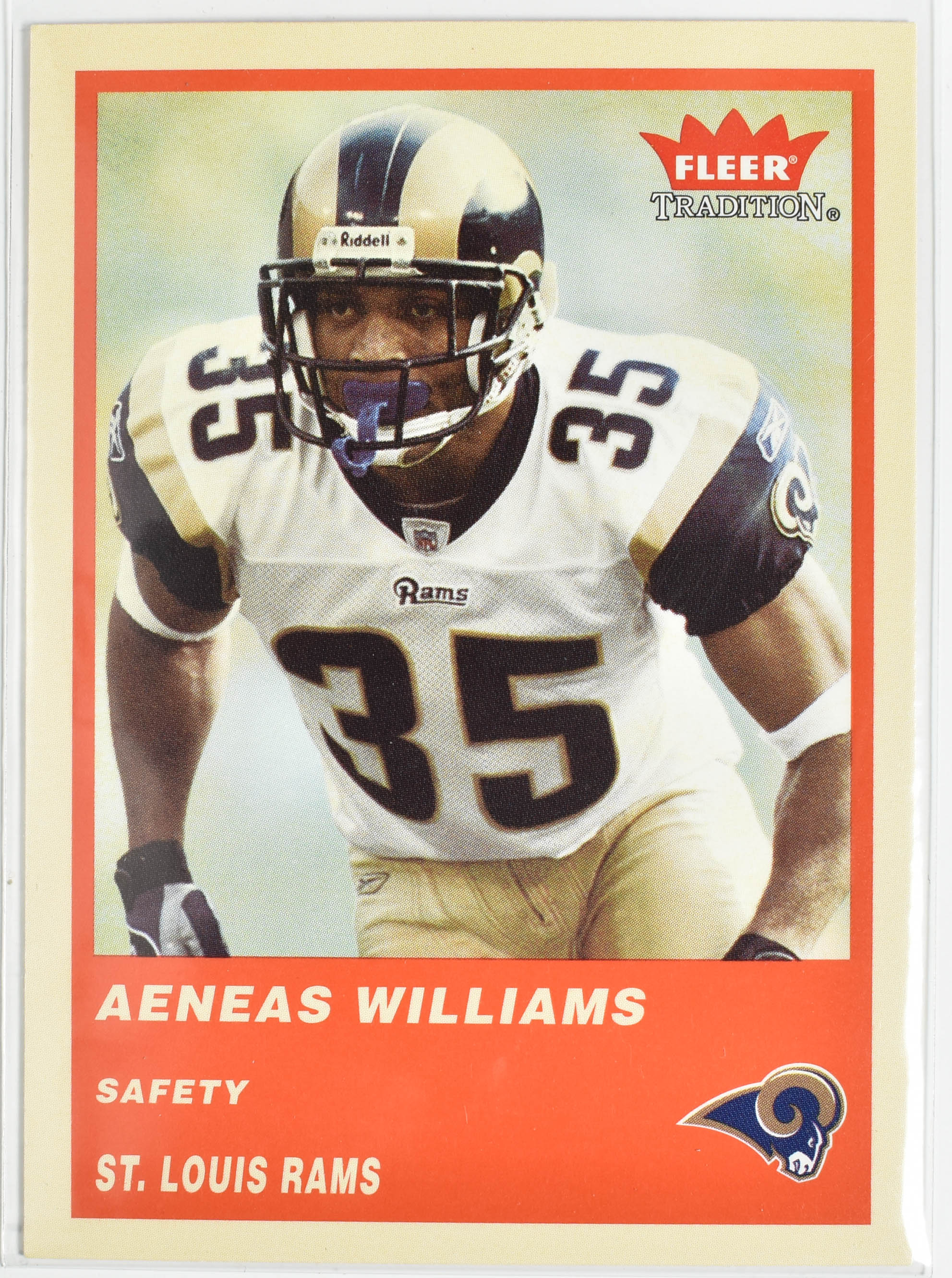 Aeneas Williams 36 Fleer 2004 Rams Football Card