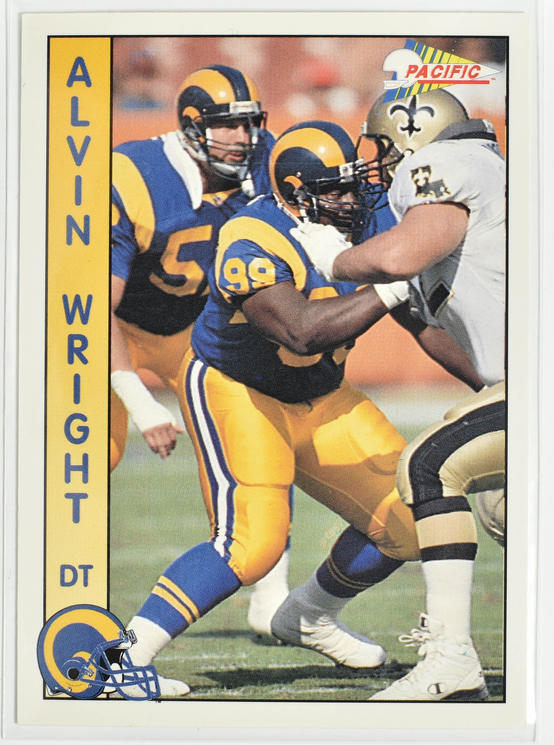 Alvin Wright 486 Pacific 1992 Rams Football Card