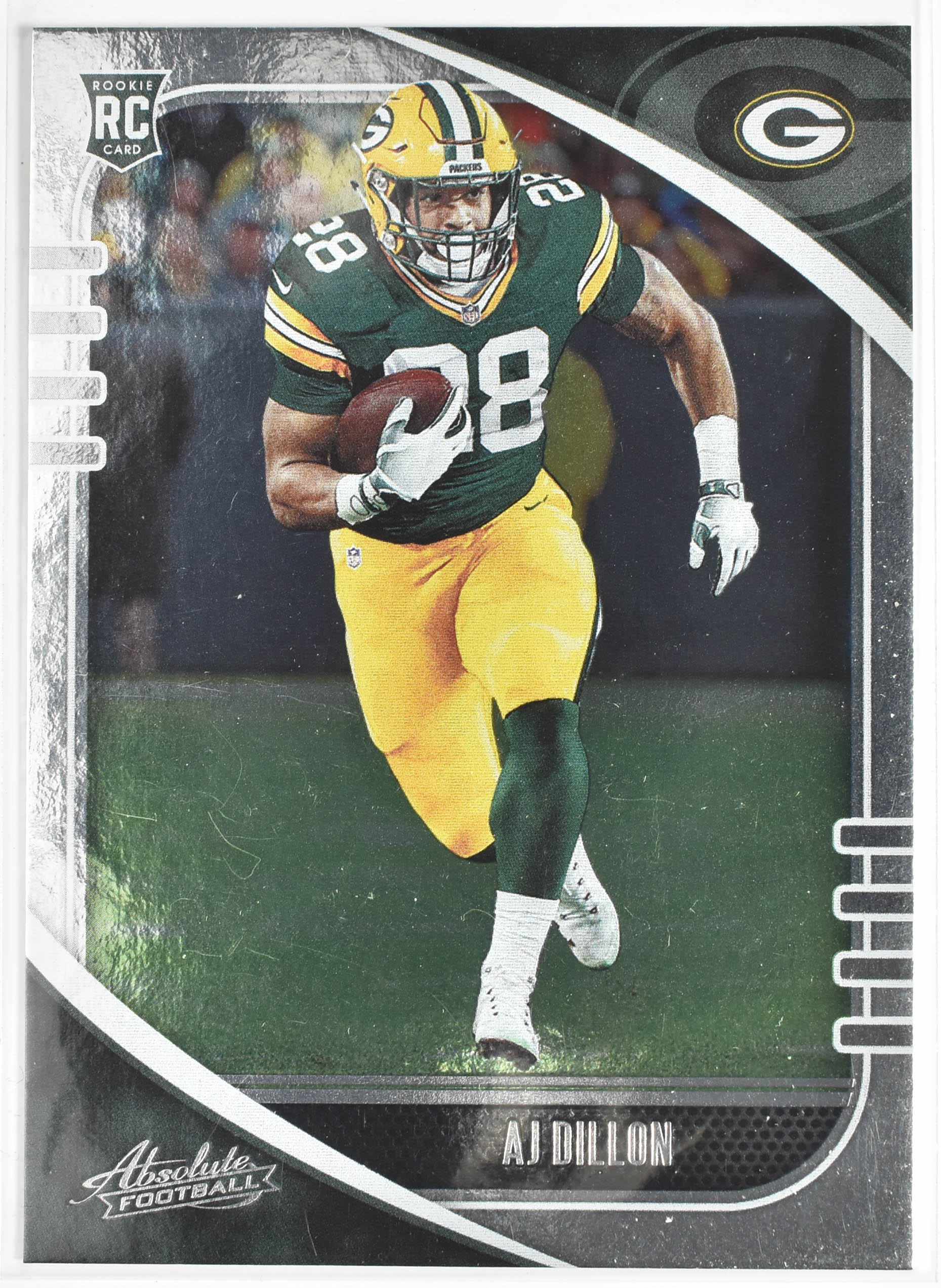 AJ Dillion 103 Green Bay Packers Rookie Absolute Football Card Panini 2020