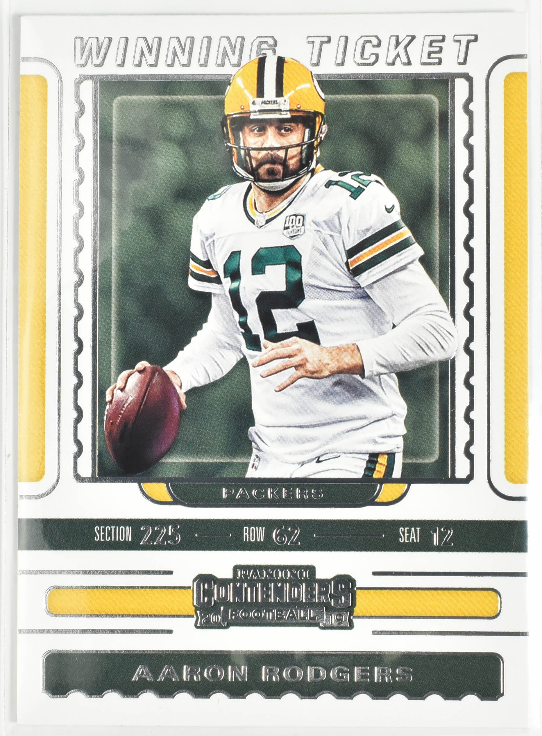 Aaron Rodgers WT-7 Winning Ticket Packers 2019 Panini Contenders