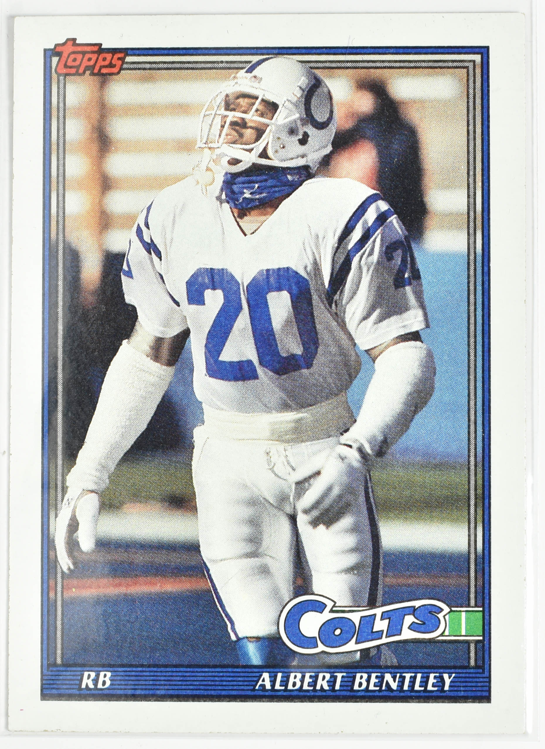 Albert Bentley 353 Topps 1991 Colts Football Card