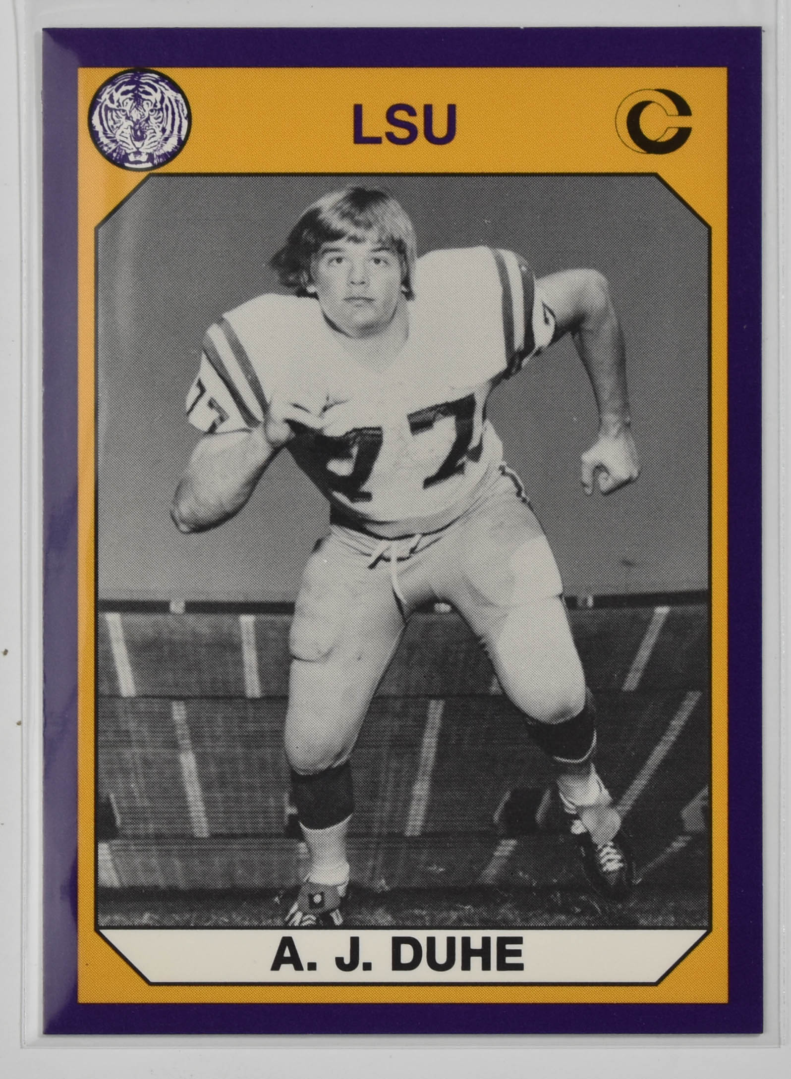 AJ Duhe 28 LSU 1990 Collegiate Collection Football Card