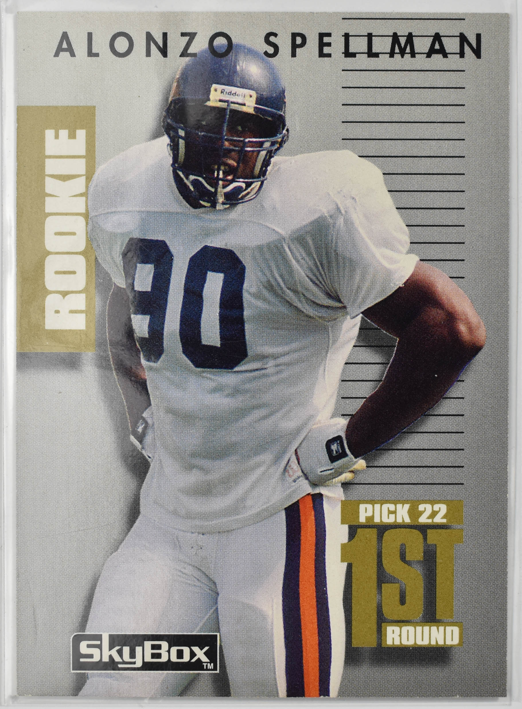 Alonzo Spellman 160 Skybox 1992 Primetime Chicago Bears Football Card