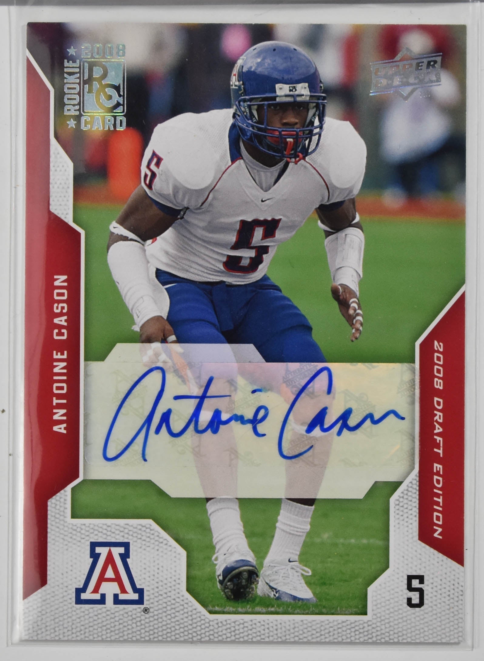 Antoine Cason 6 Upper Deck 2008 Draft Picks Auto