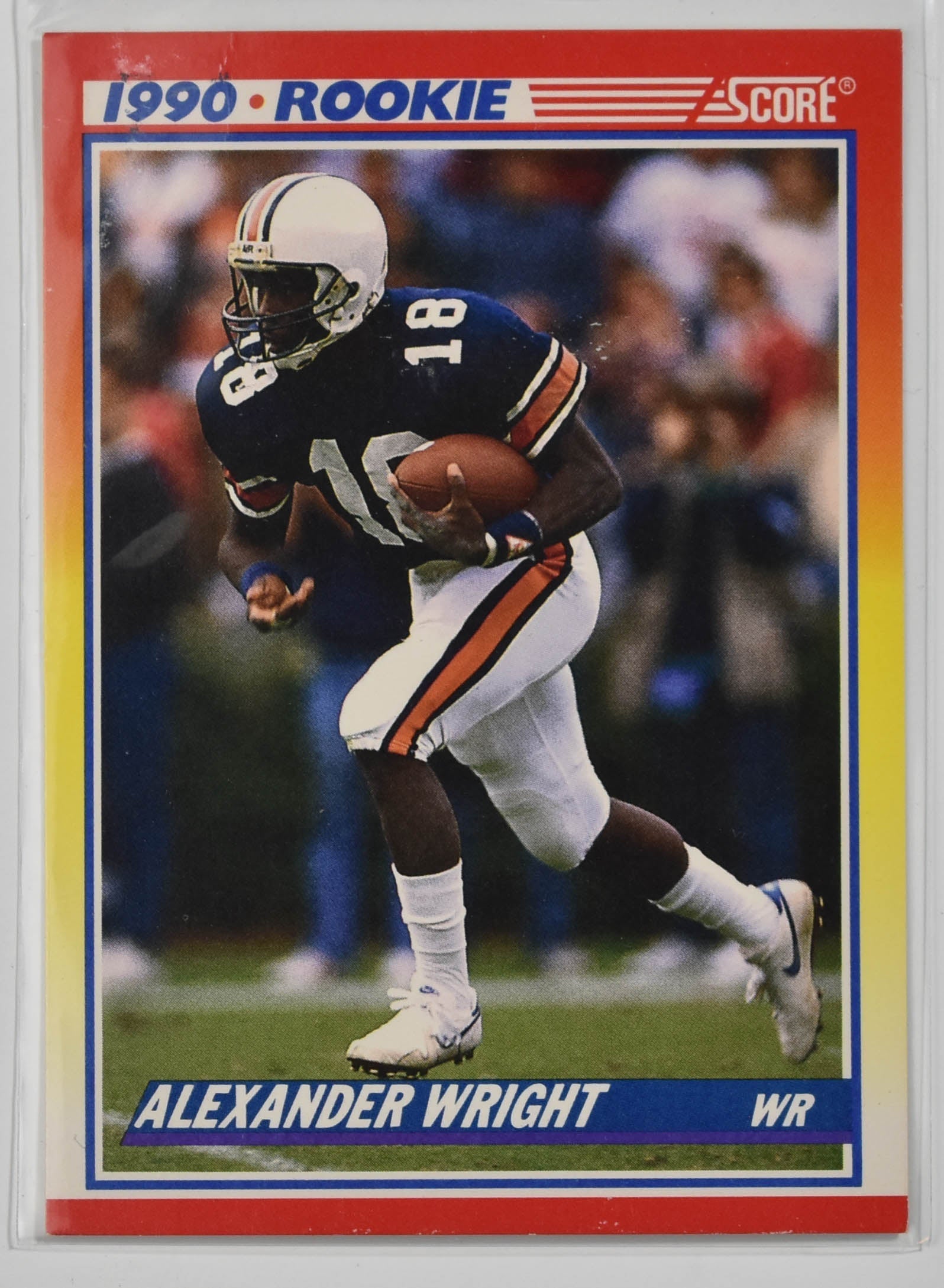 Alexander Wright 621 Score Star Rookie 1990 Football Card