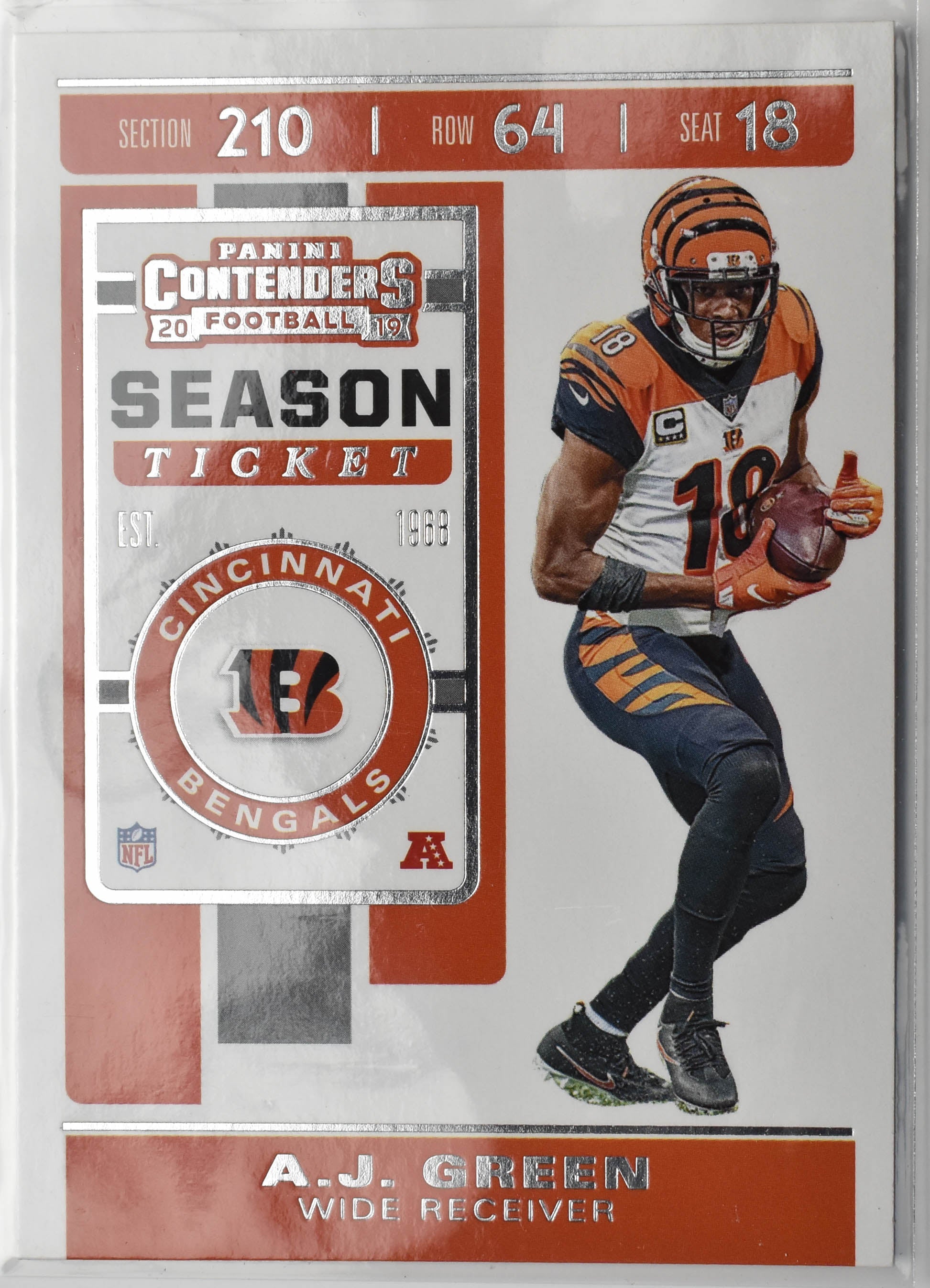 Aj Green 26 Panini Contenders 2019 Cincinnati Bengals