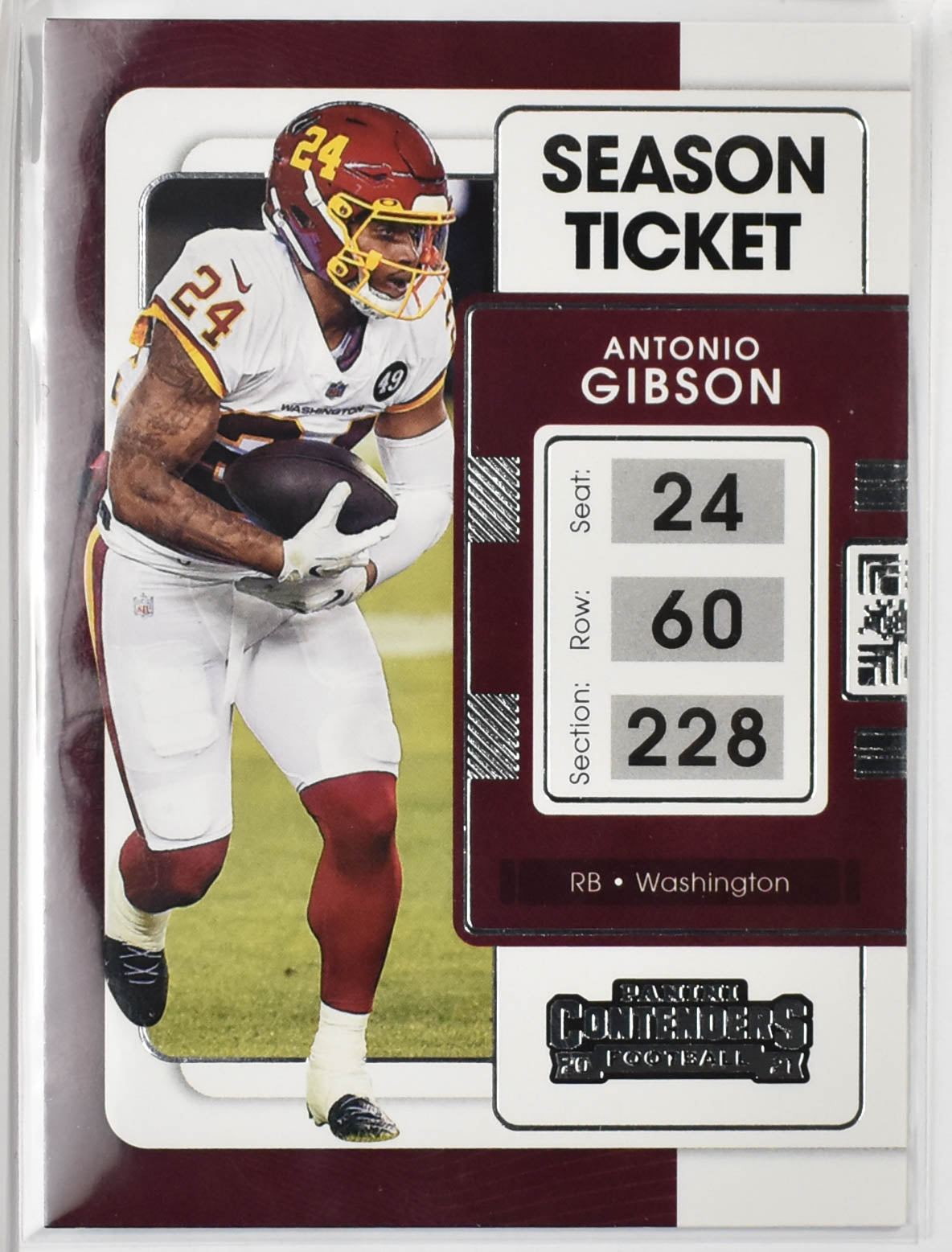 Antonio Gibson 99 2021 Panini Contenders Football