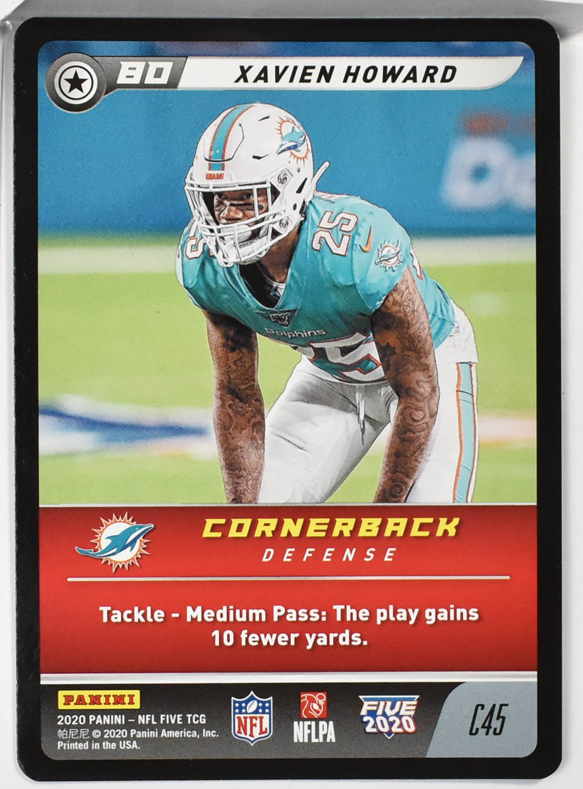 Xavien Howard C45 Panini 2020 NFL FIVE TCG