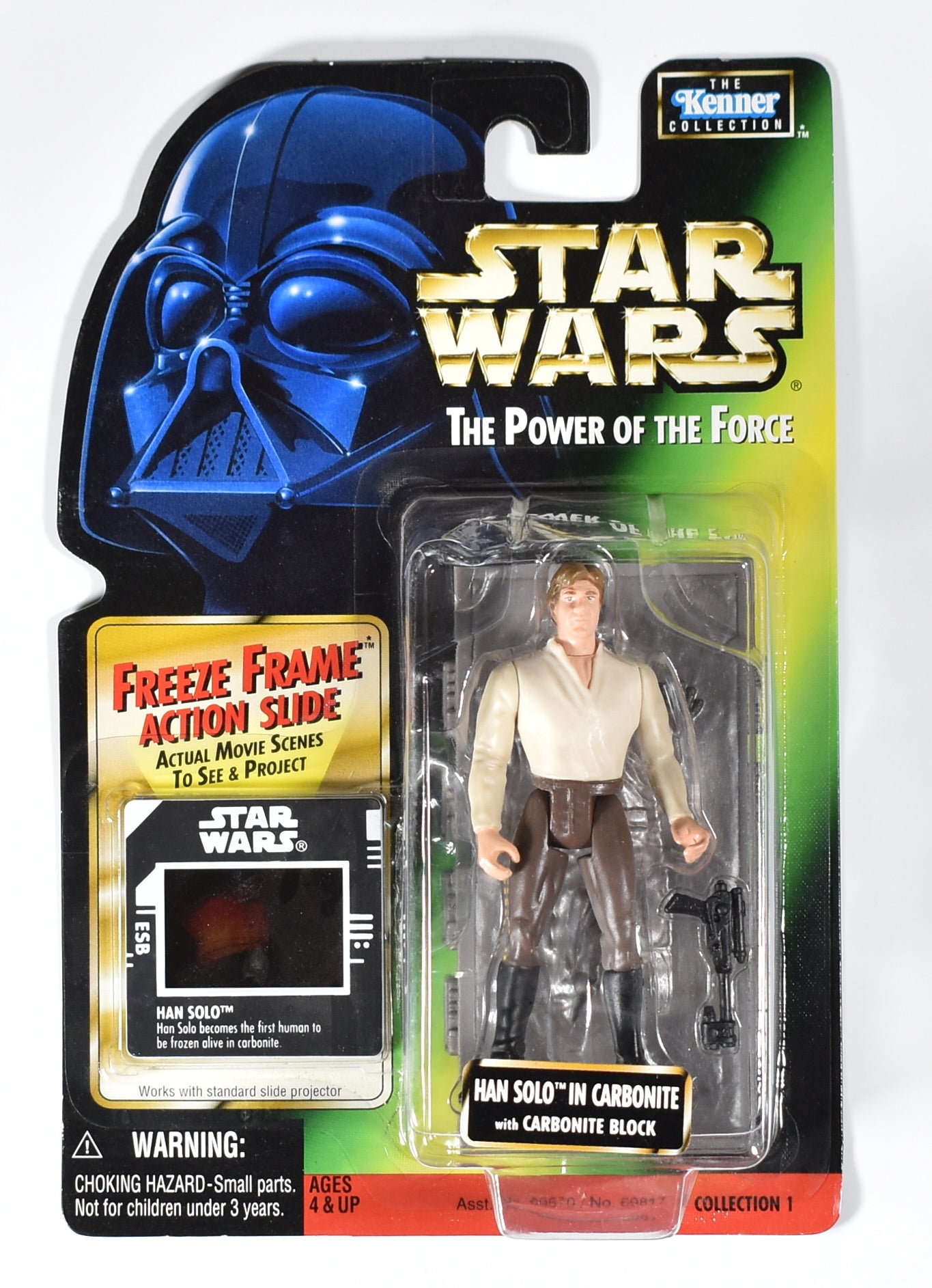 Star Wars Power of the Force Freeze Frame Han Solo In Carbonite Block