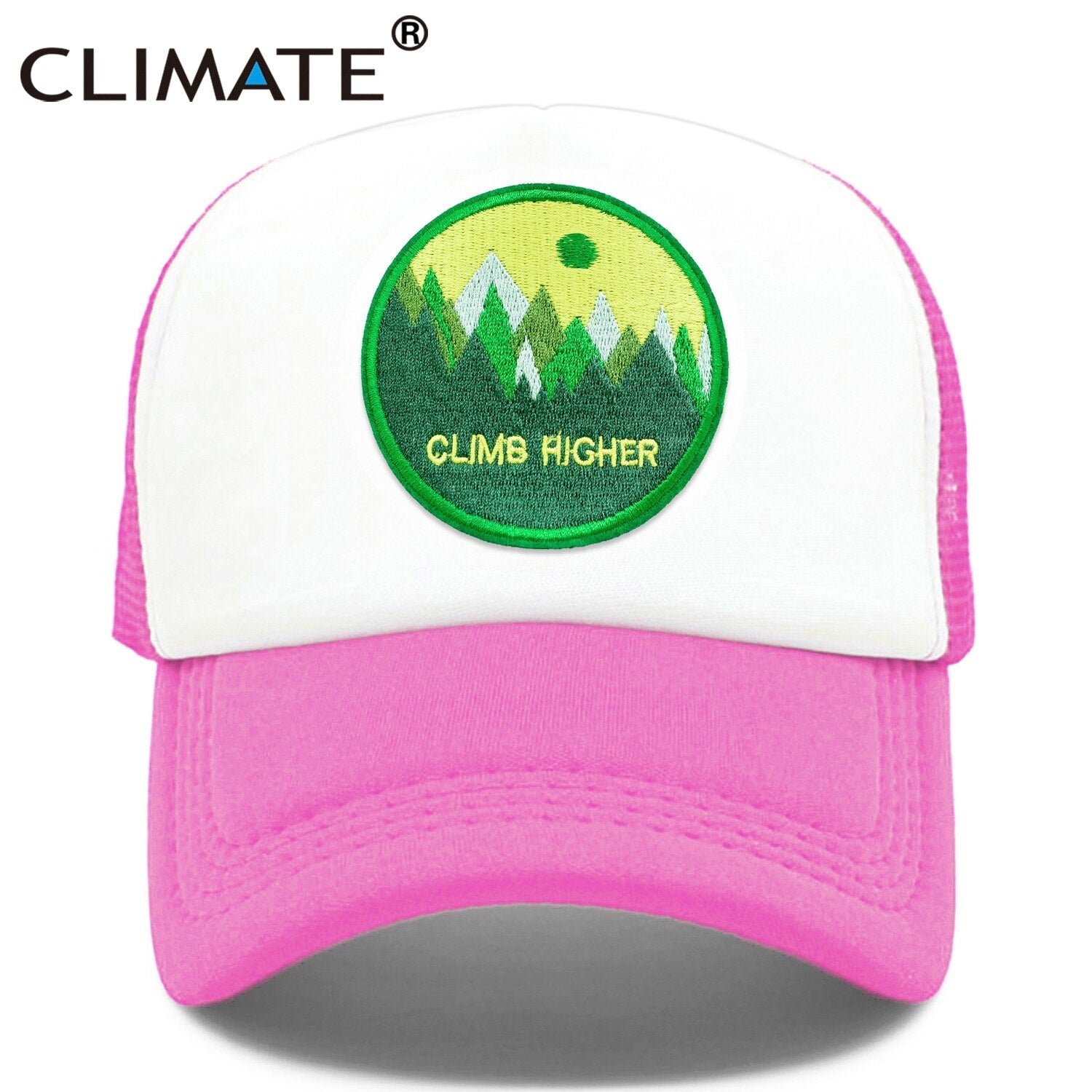 CLIMATE CLIMB HIGH Cap Climber Outdoor Sport Trucker Cap Green Outdoors Forest Hat Cap Cool Summer Mesh Cap for Men Women