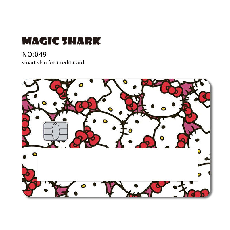 Magic Shark 2021 Fashion Matte Cute Cartoon PVC Window Credit Card Debit Card Sticker Film Skin Small Large Chip