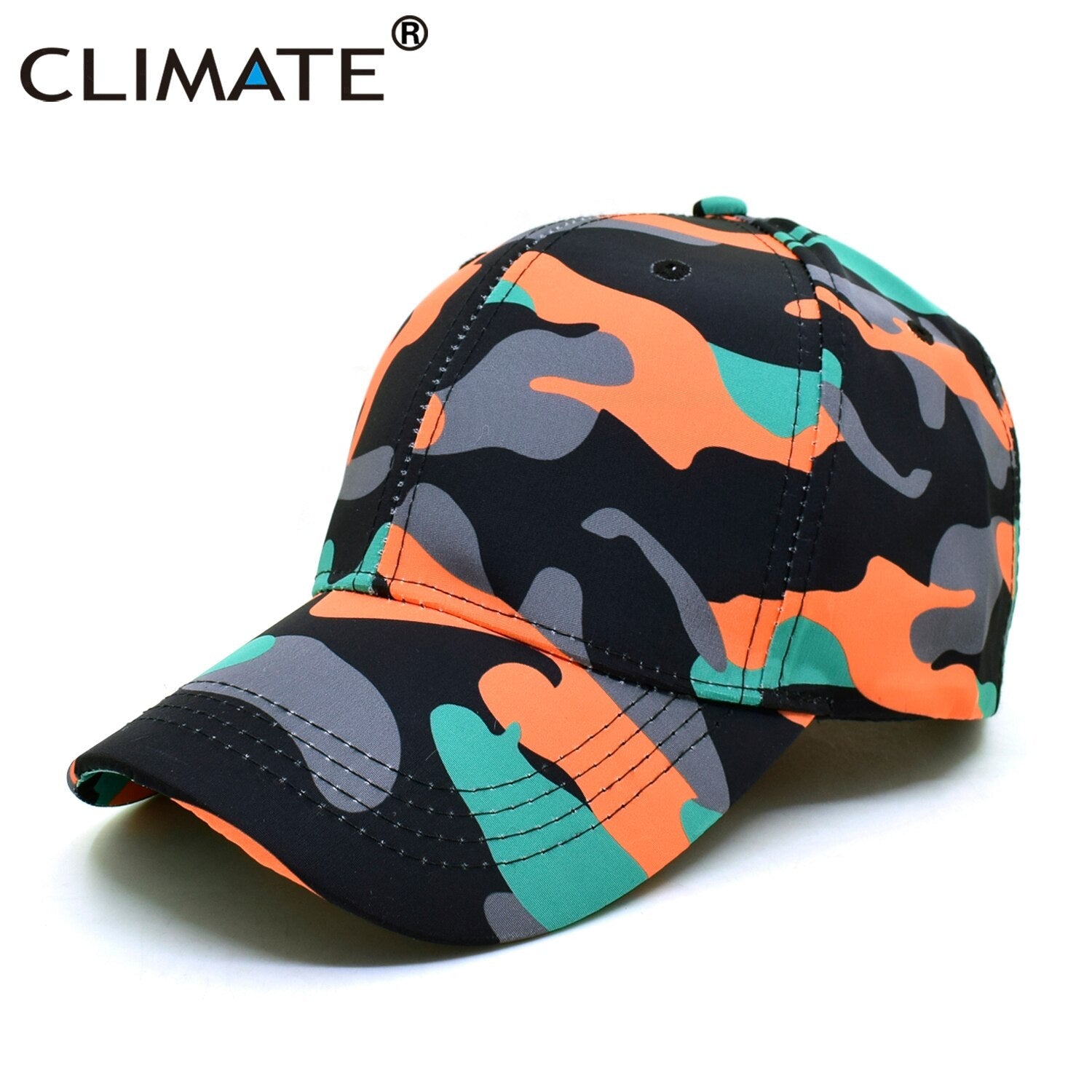 CLIMATE Fashion Camouflage Cap Cool Dancer Baseball Cap Hat Hiphop Dancer Cap Sport Cap Hip-hop Street Dance Hat for Women