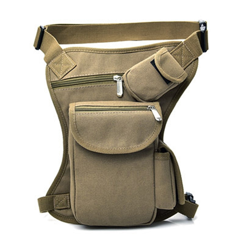 Men Canvas Drop Waist Bags High Quality Leg Pack Bag Men Belt Bicycle And Motorcycle Money Belt Fanny Pack For Work