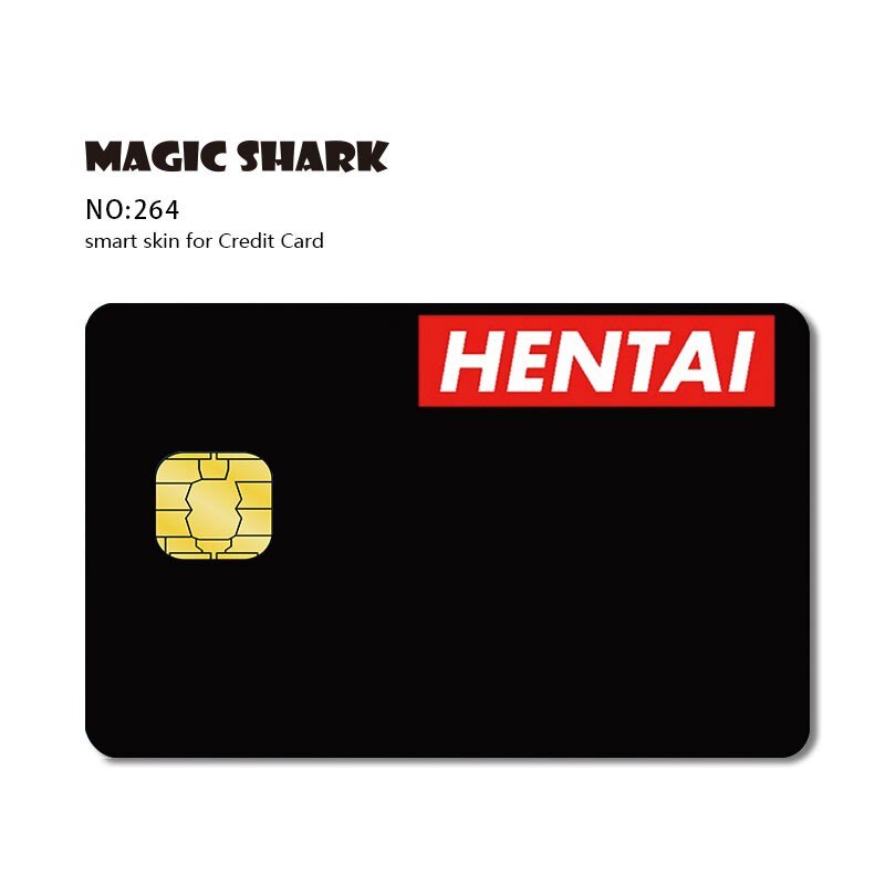 Magic Shark Funny Matte Hentai Money Blockbuster Stonks Credit Card Debit Card Skin Case Tape Sticker Film Big Small Chip