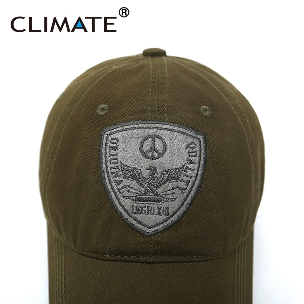 CLIMATE Men's Baseball Cap Hat Cool Men Cotton Cap Men Women Sport Stick Black Nice Brushed Caps Hat For Men