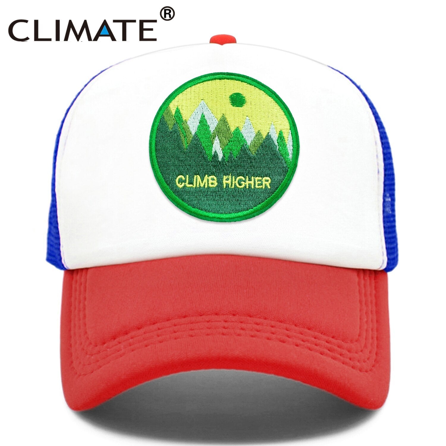 CLIMATE CLIMB HIGH Cap Climber Outdoor Sport Trucker Cap Green Outdoors Forest Hat Cap Cool Summer Mesh Cap for Men Women