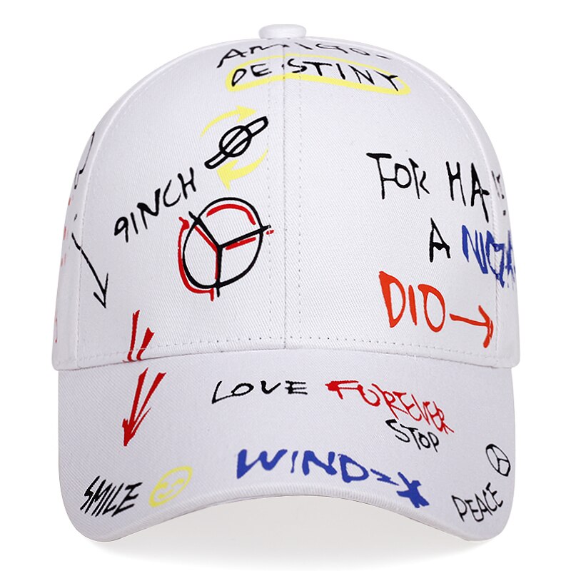 2020 new graffiti printed baseball cap fashion outdoor cotton breathable dad hat adjustable hip hop sports casual caps