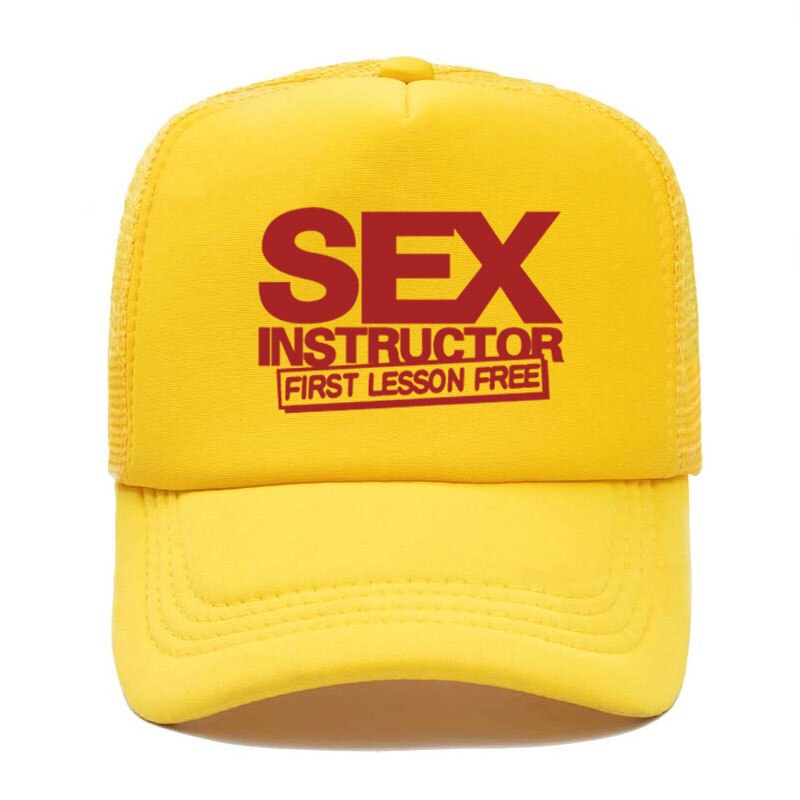 Sex Instructor Funny Creative Baseball Cap Casual Men Women Parent-child Hats Mesh Visor Outdoor Sun Hat Adjustable Caps