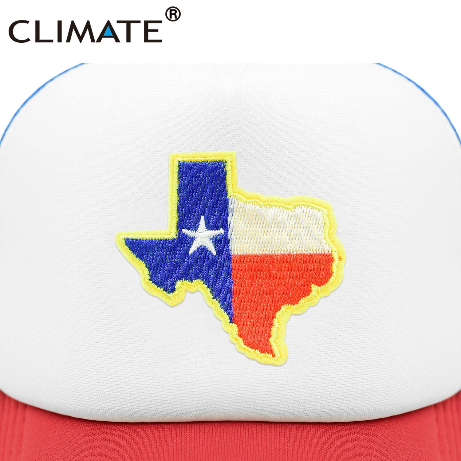 CLIMATE Texas Trucker Cap State of Texas Cap Flag of Texas Map Mesh Cool Hat Cap Cool Mesh Cap Adult