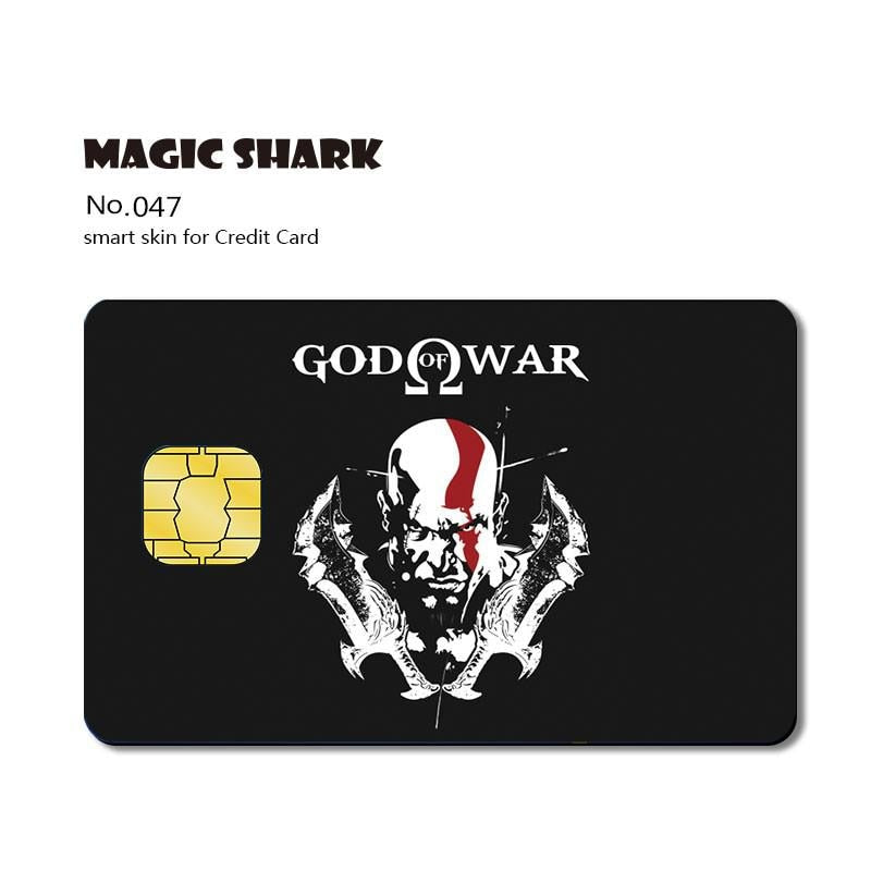 Magic Shark Matte 3M PVC Animie Skull Sticker Case Cover Skin Film for Credit Card Debt Card Small Big Chip