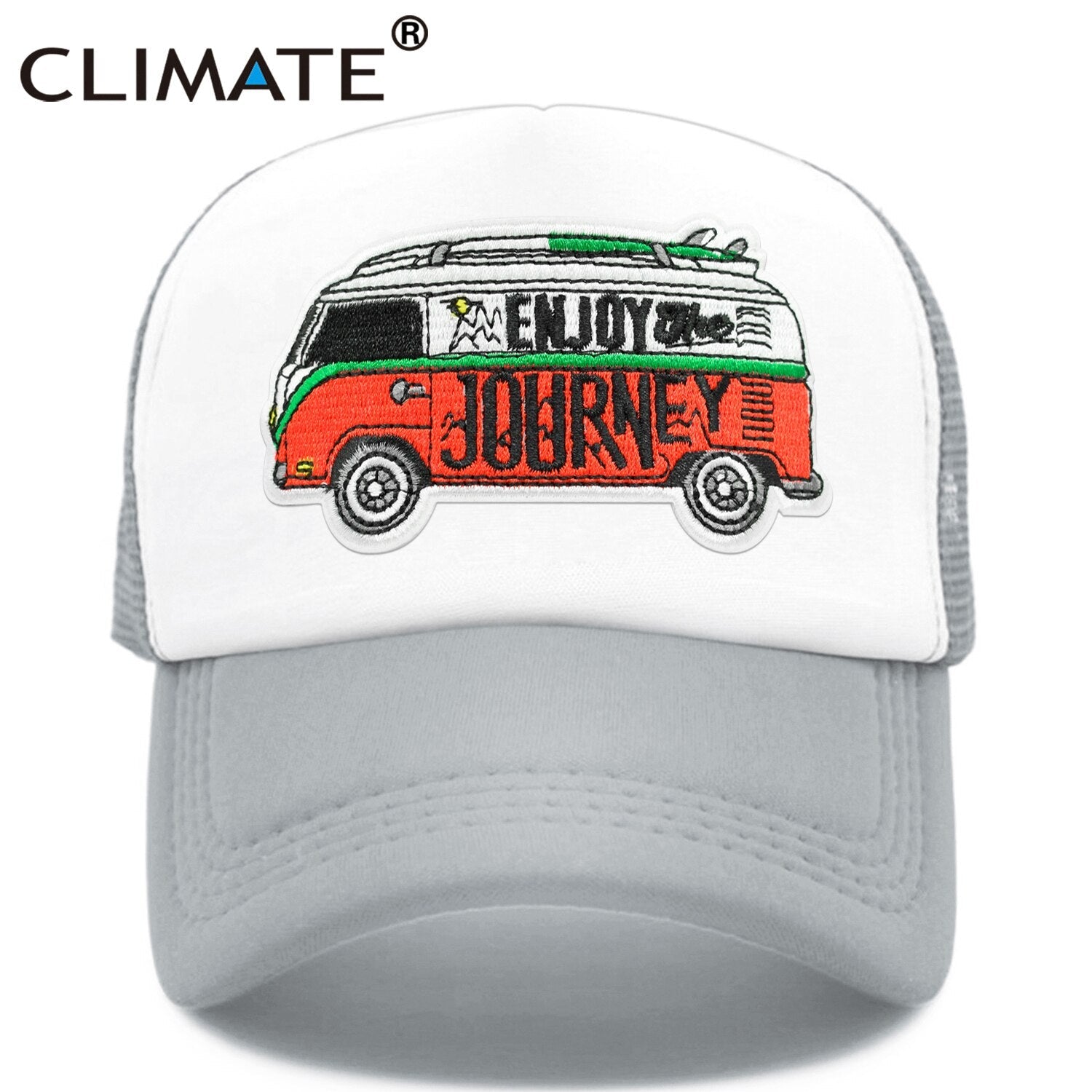 CLIMATE Road Trip Cap Drive Tour Trucker Cap Car Journey Vacation Mesh Cap Hip Hop Summer Hat Caps for Men Family Journey