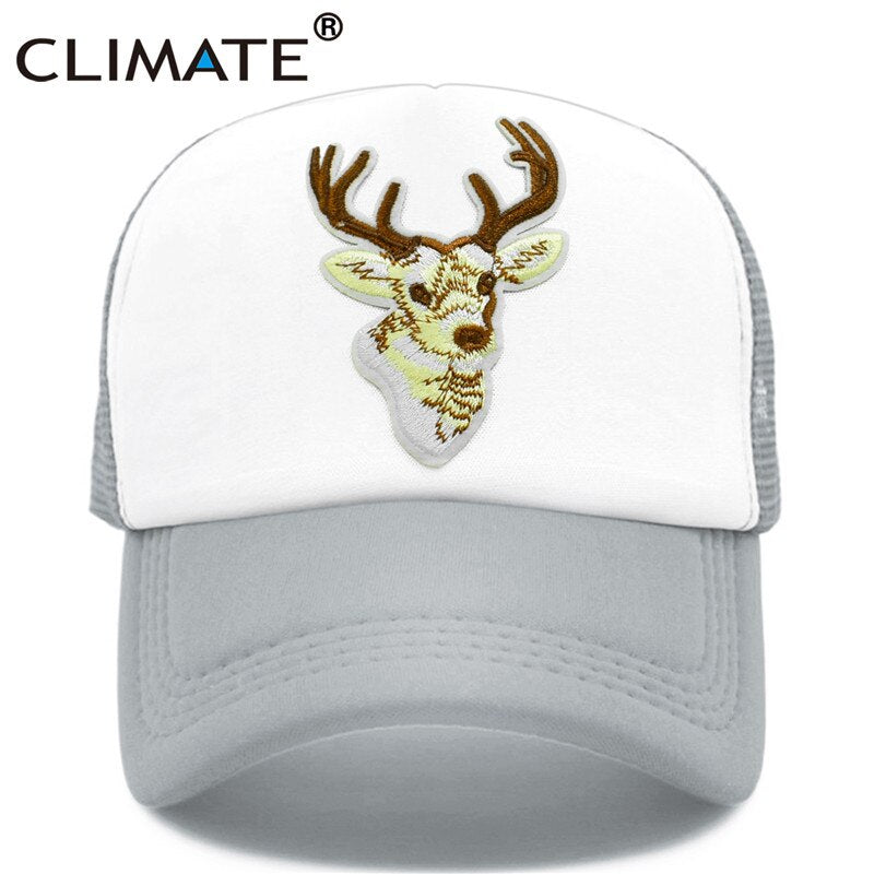 CLIMATE Hunt Hunting Cap Deer Elk Deer Trucker Cap Men Caribou Camouflage Hat Baseball Cap Summer Mesh Cap for Hunt Hunting