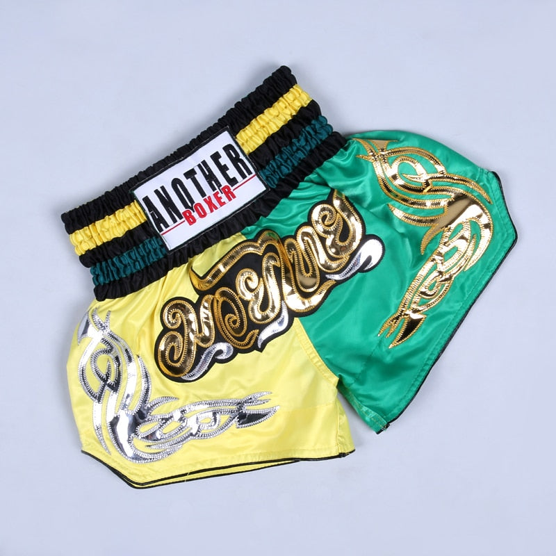 Anotherboxer Kids MMA Jujitsu Fight Grappling Men's Boxing Shorts kickboxing Fighting Pants Muay Thai sanda Martial Arts Boxeo