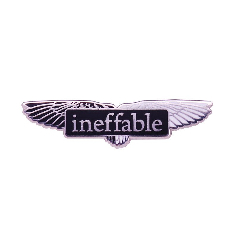 "Ineffable"-a good omen inspiration brooch from comedy movies