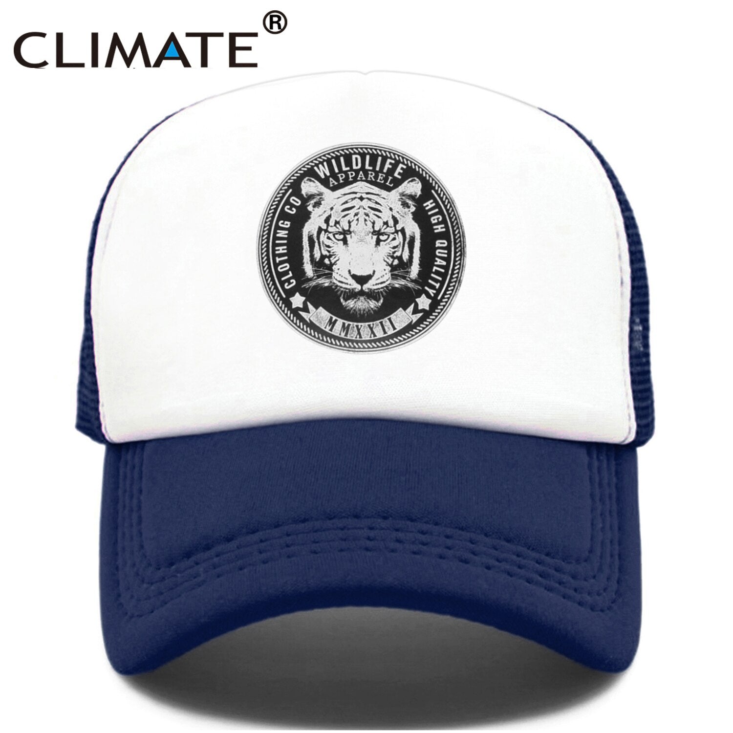 CLIMATE Tiger Cap Cool Wild Life Tiger Trucker Cap Cool Black Cool Men Hip Hop Hat Baseball Cap Cool Summer Mesh Cap for Men