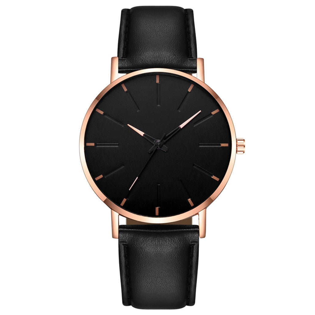 Simple Watch Men Casual Business Leather Band Alloy Wrist Watch Clocks Relogio Masculino Reloj Montre Hombre Homme