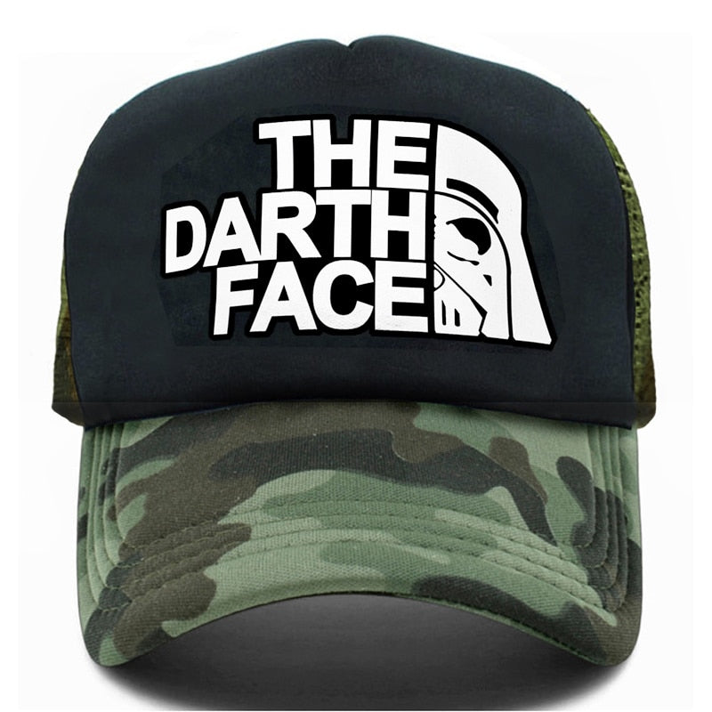 CLIMATE Darth Trucker Cap Star Cap Men Funny Face Hat Baseball Cap Cool Summer Mesh Net Cap Hat for Men